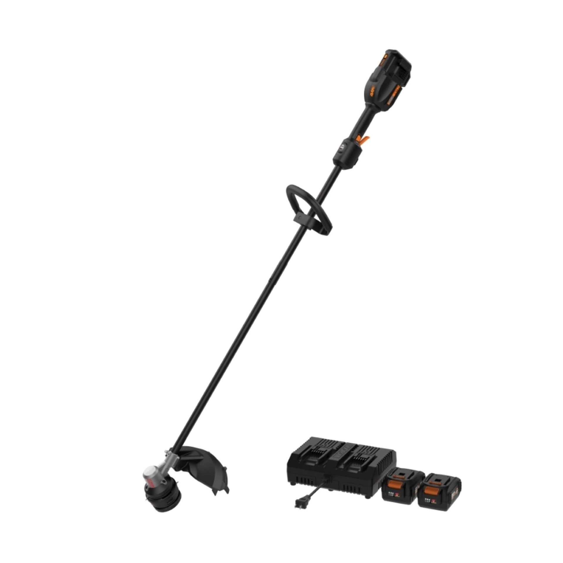 slide 1 of 6, WORX Nitro Power Share Brushless 40-volt 15-in Split Shaft Battery String Trimmer 4 Ah (Battery Included) (Charger Included), 1 ct