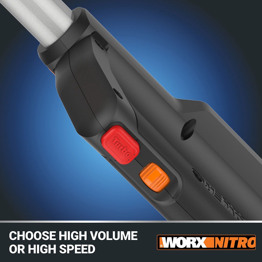 slide 5 of 6, WORX Nitro Powershare 40v (2x20v) 620-CFM 165-MPH Cordless Battery Handheld Leaf Blower with (2) 20v 4-Ah Batteries and Charger Included, 1 ct