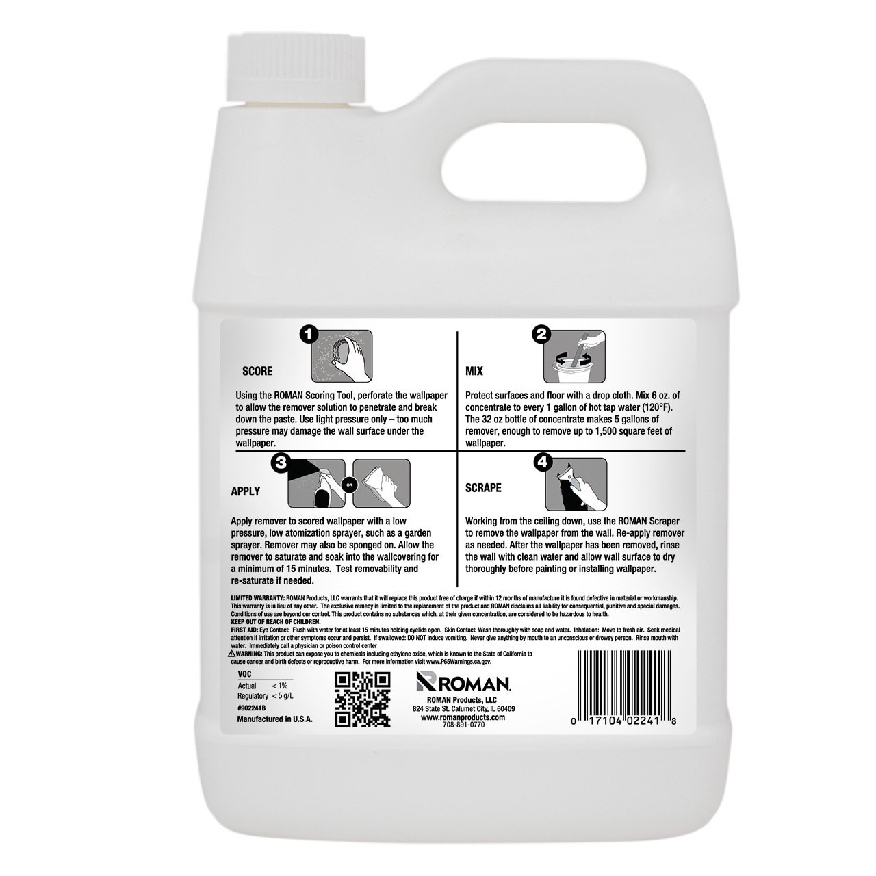 slide 2 of 5, Roman 32 Ounce(s) Concentrate Wallpaper remover, 1 ct