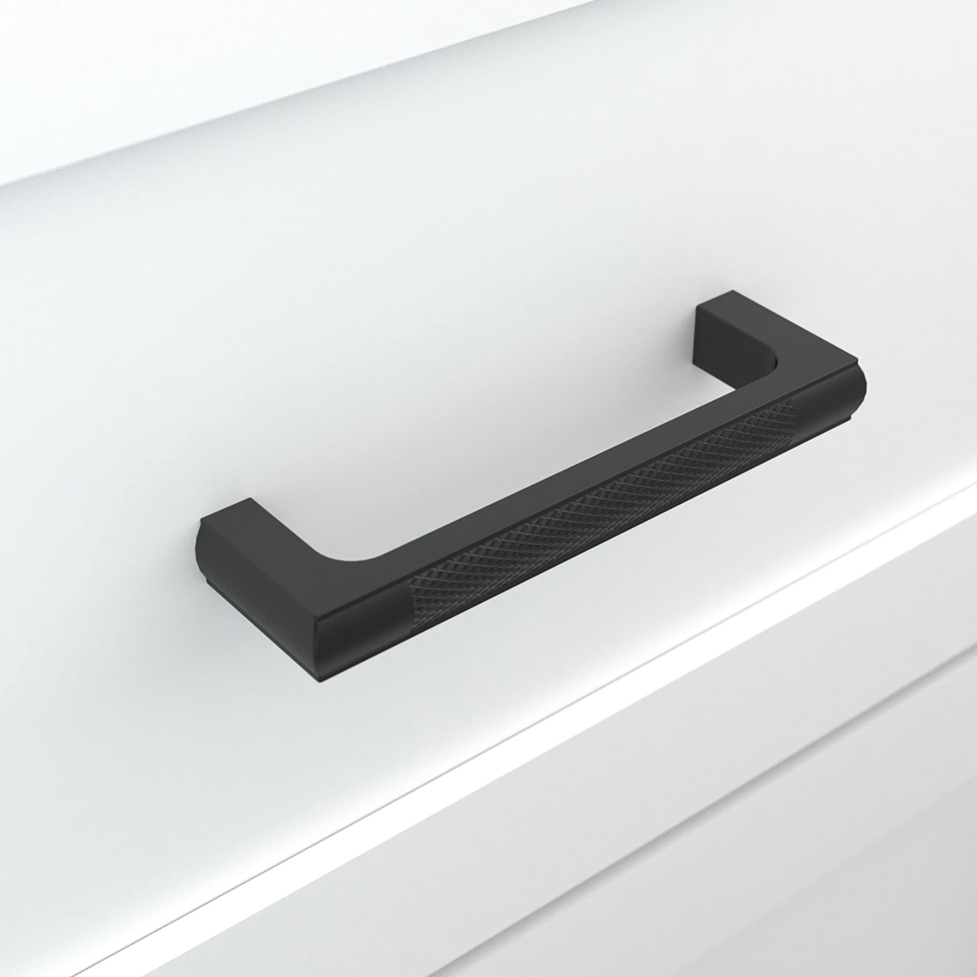slide 2 of 6, Origin 21 Bryna 3-3/4-in , 96mm Center to Center Matte Black Rectangular Bar Drawer Pull, 1 ct