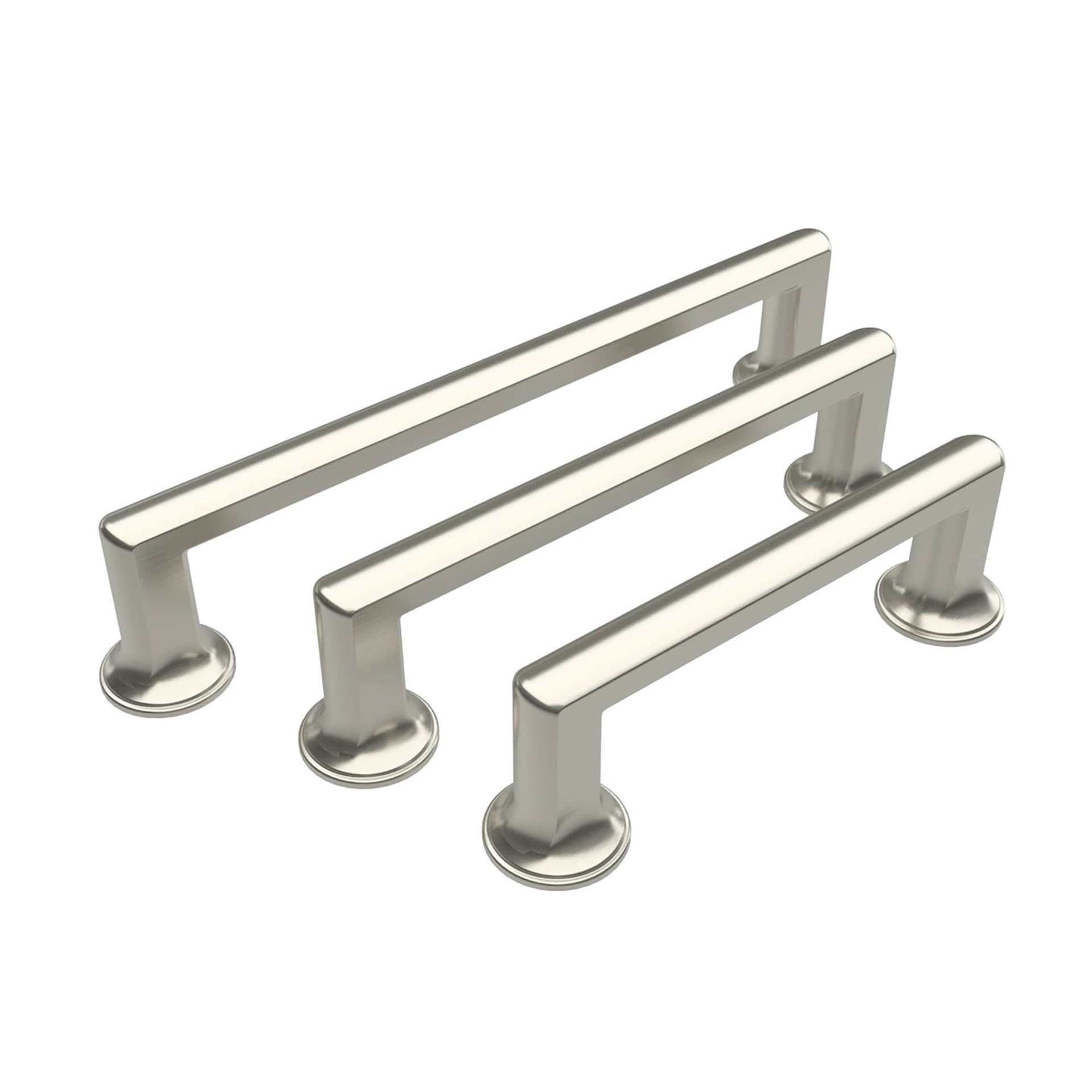 slide 5 of 6, allen + roth Lowder 3-in , 76mm Center to Center Satin Nickel Rectangular Bar Drawer Pull, 1 ct