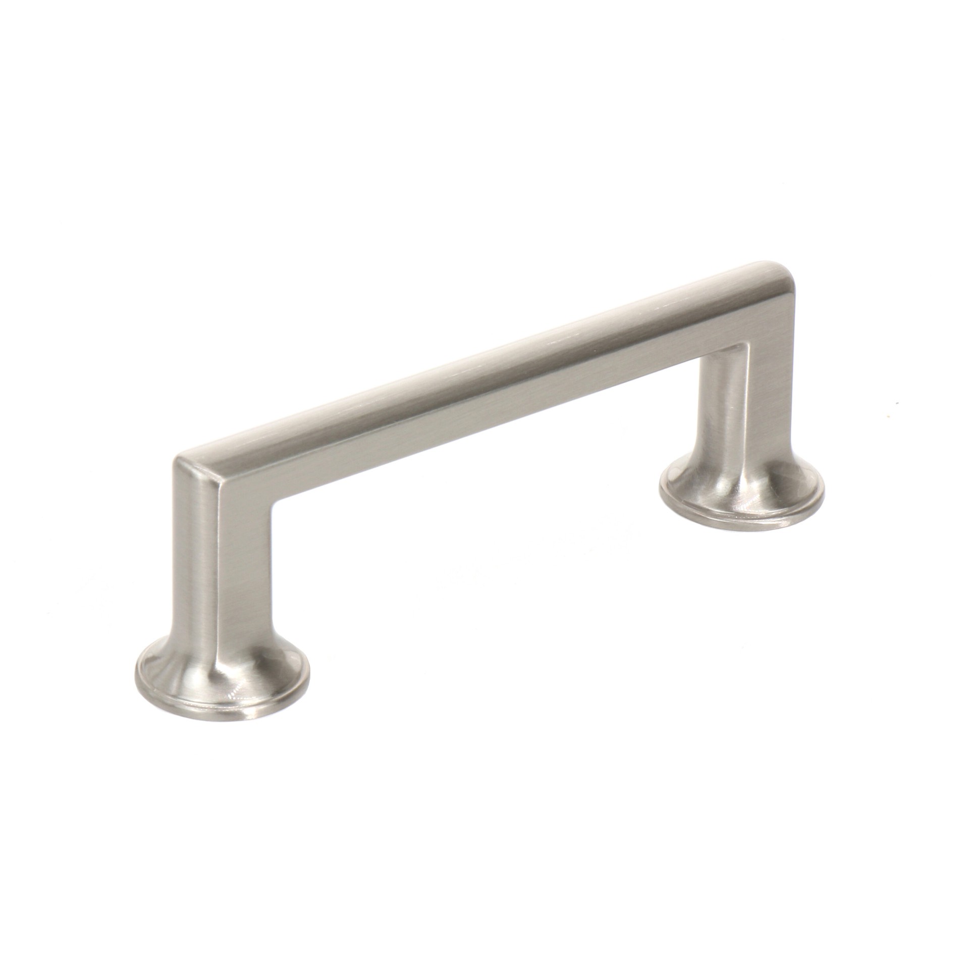 slide 1 of 6, allen + roth Lowder 3-in , 76mm Center to Center Satin Nickel Rectangular Bar Drawer Pull, 1 ct