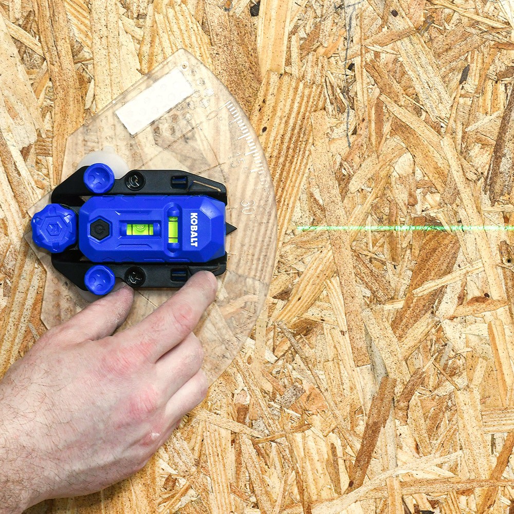 slide 6 of 6, Kobalt Multi-surface Green 20-ft Indoor Line Generator Laser Level with Line Beam, 1 ct