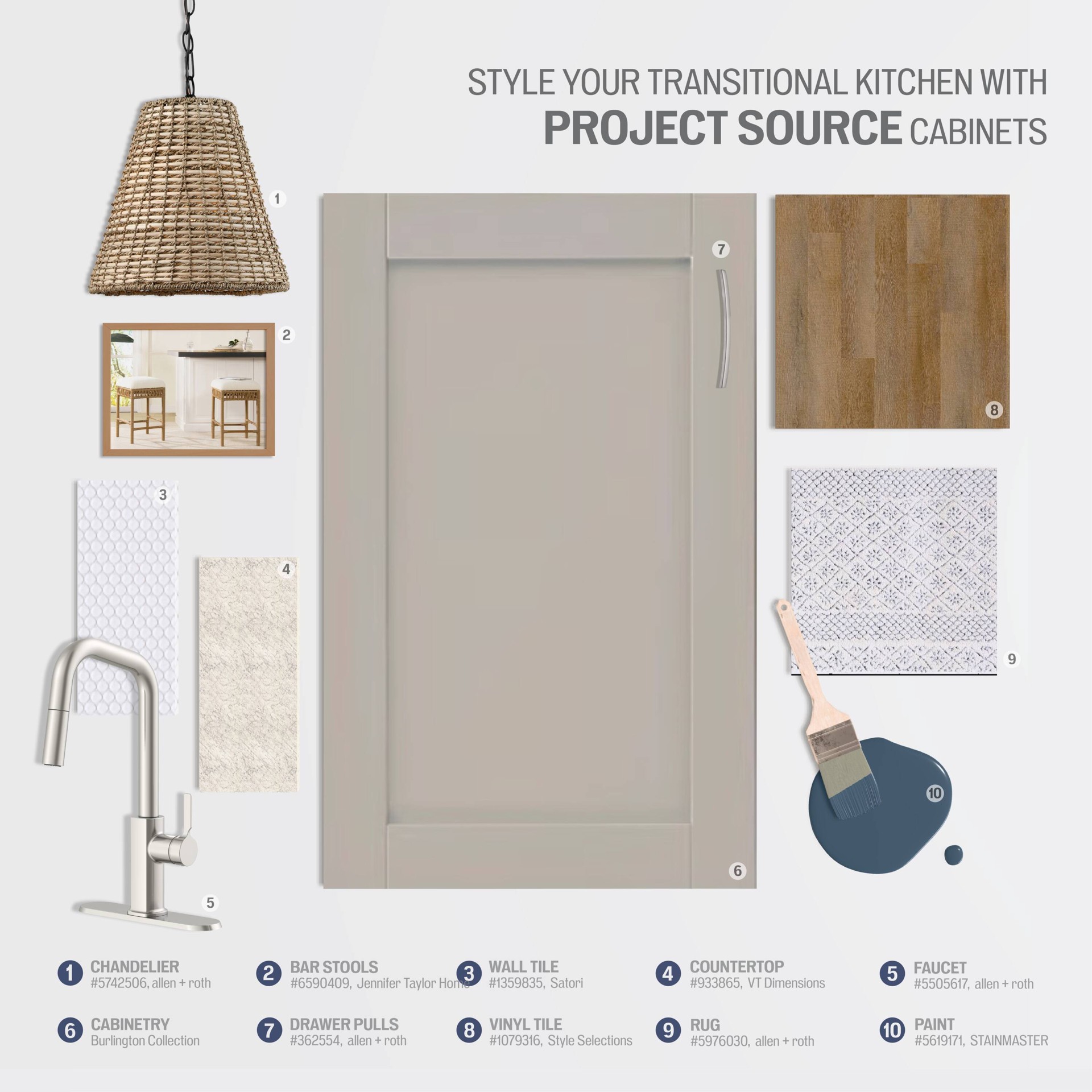 slide 2 of 6, Project Source Burlington 12-in W x 30-in H x 12-in D Gray Wall Fully Assembled Cabinet Recessed Panel Shaker, 1 ct