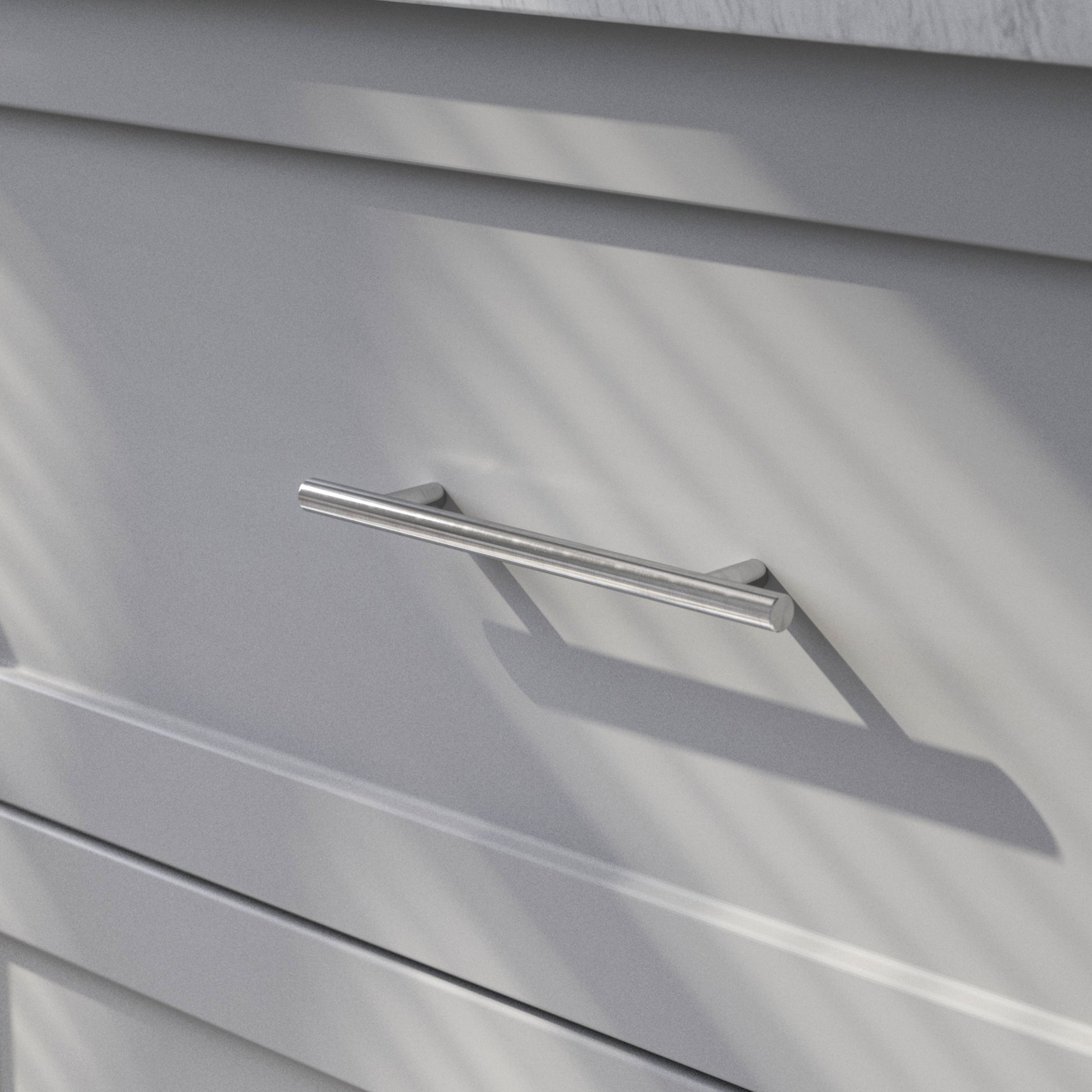 slide 3 of 6, Style Selections Demi 5-1/16-in , 128mm Center to Center Stainless Steel Cylindrical Handle Drawer Pull 25 -Pack, 1 ct