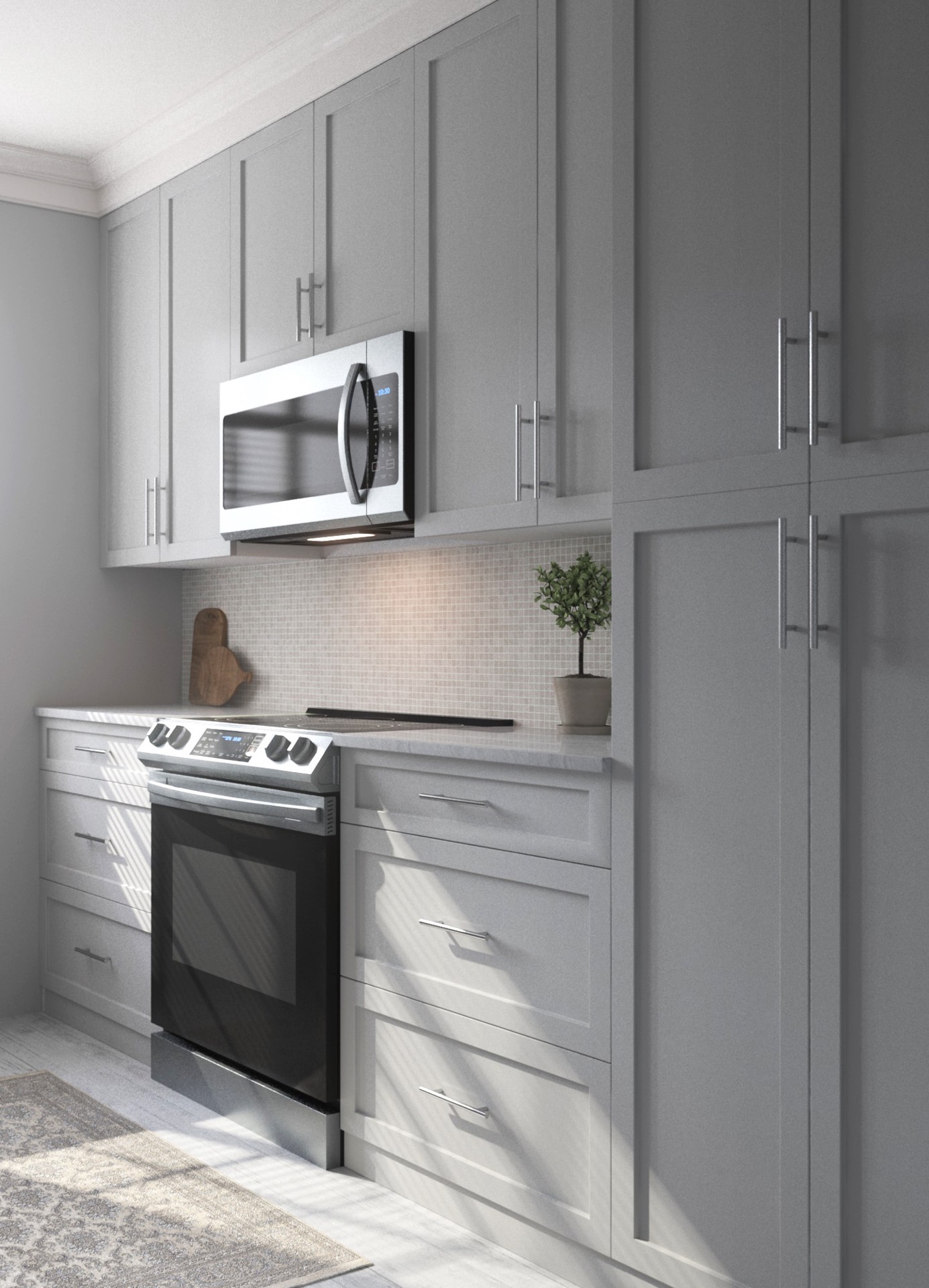 slide 5 of 6, Style Selections Demi 5-1/16-in , 128mm Center to Center Stainless Steel Cylindrical Handle Drawer Pull 25 -Pack, 1 ct