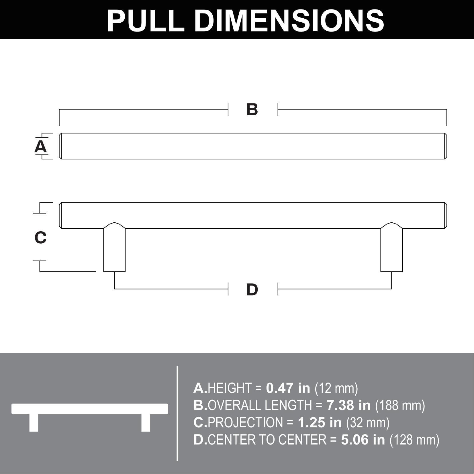 slide 6 of 6, Style Selections Demi 5-1/16-in , 128mm Center to Center Stainless Steel Cylindrical Handle Drawer Pull 25 -Pack, 1 ct