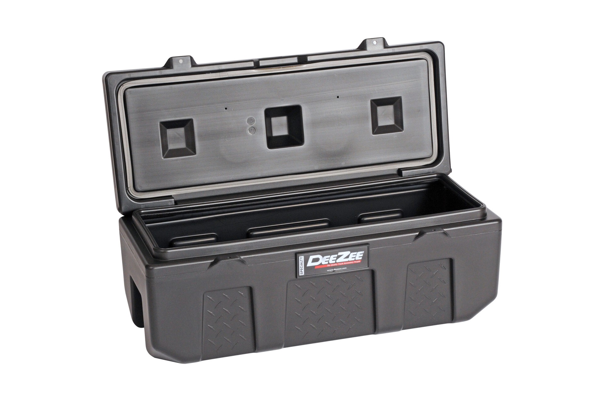 slide 2 of 3, DEE ZEE 36-in x 14-in x 13-in Black Plastic Chest Truck Tool Box, 1 ct