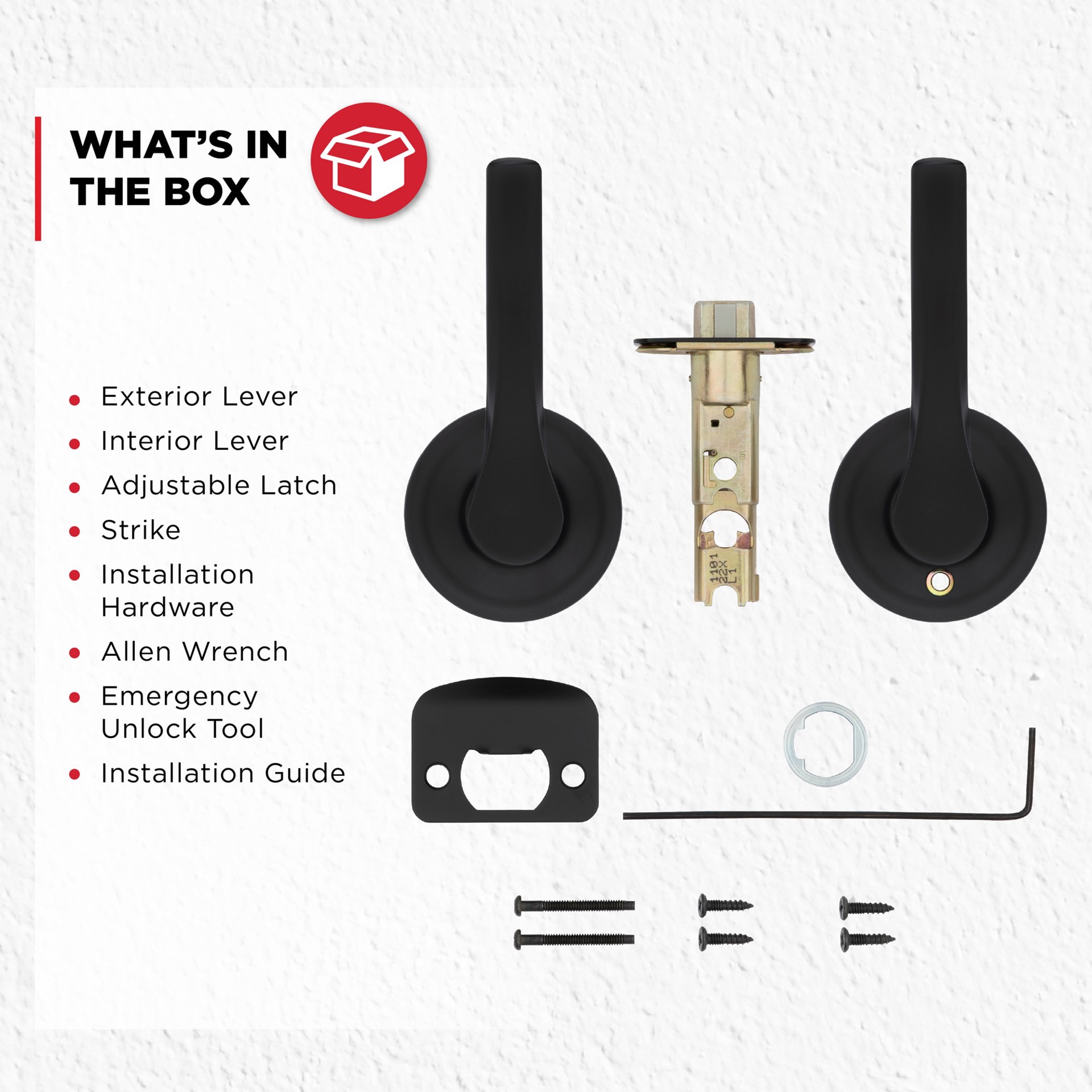 slide 6 of 6, Kwikset Henley Matte Black Interior or Bed/Bath Privacy Door Handle, 1 ct