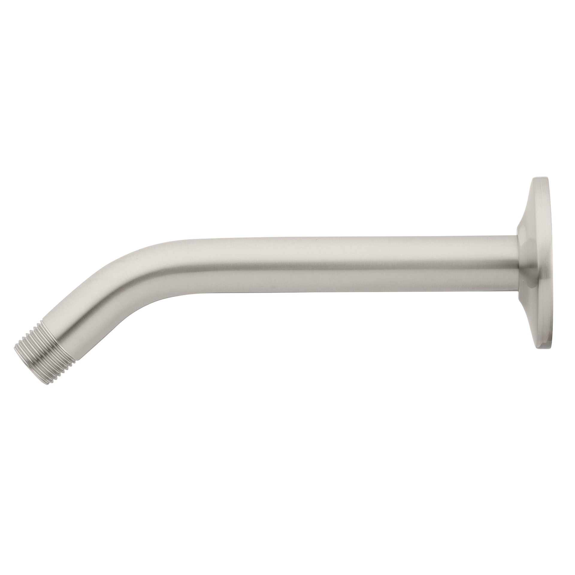 slide 3 of 5, Project Source Brushed Nickel 8-in Universal Shower Shower arm and flange 0.5-in -ID, 1 ct
