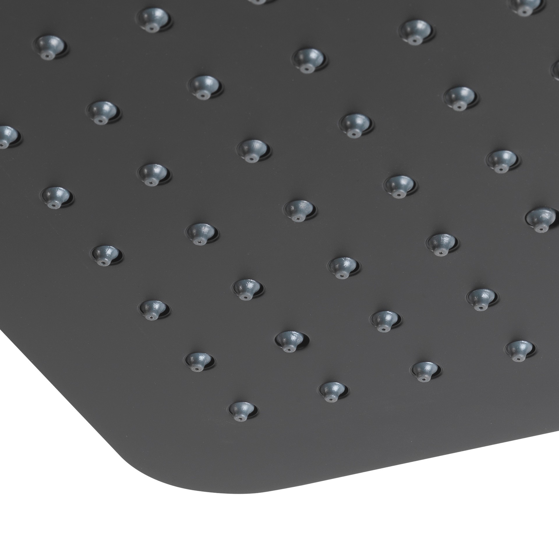 slide 2 of 6, allen + roth Reign 1 -Spray Matte Black 10-in Square Rain Shower Head 1.8 GPM, 1 ct