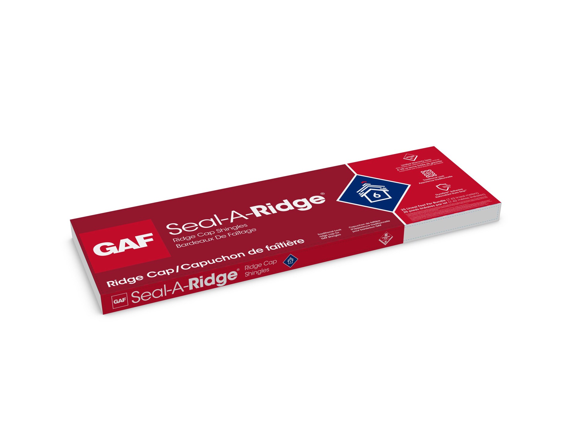 slide 2 of 6, GAF Seal-A-Ridge Mission Brown Algae Resistant Hip Ridge Roof Shingles ( 25-lin ft per Bundle ), 1 ct