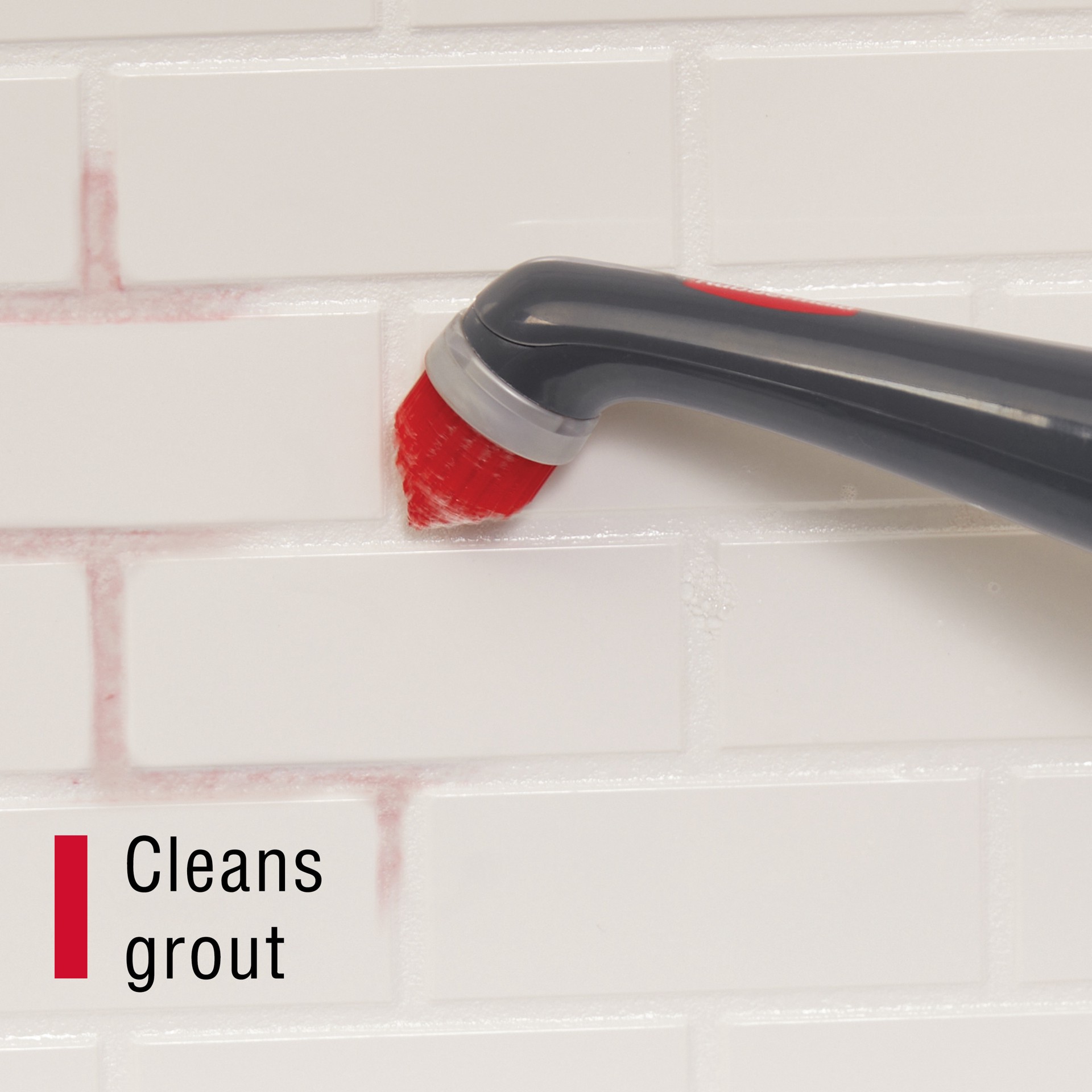 slide 3 of 6, Rubbermaid Power Scrubber with 2 Scrubbing Heads - All Purpose Grout Power Scrubber, 1 ct