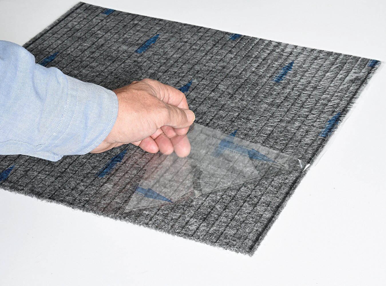 slide 5 of 6, Style Selections Varna 18-in x 18-in Black Ice Black Residential Peel and stick Indoor or outdoor Carpet Tile ( 22.5-sq ft ), 1 ct