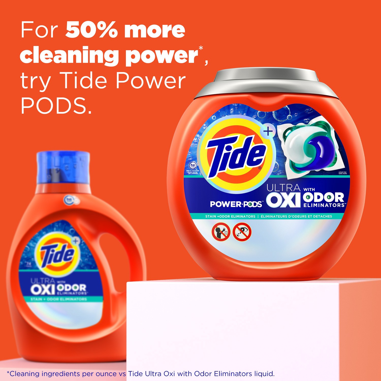 slide 3 of 6, Tide Ultra with Odor Eliminators Original HE Laundry Detergent 94 Loads 146 -fl oz, 1 ct