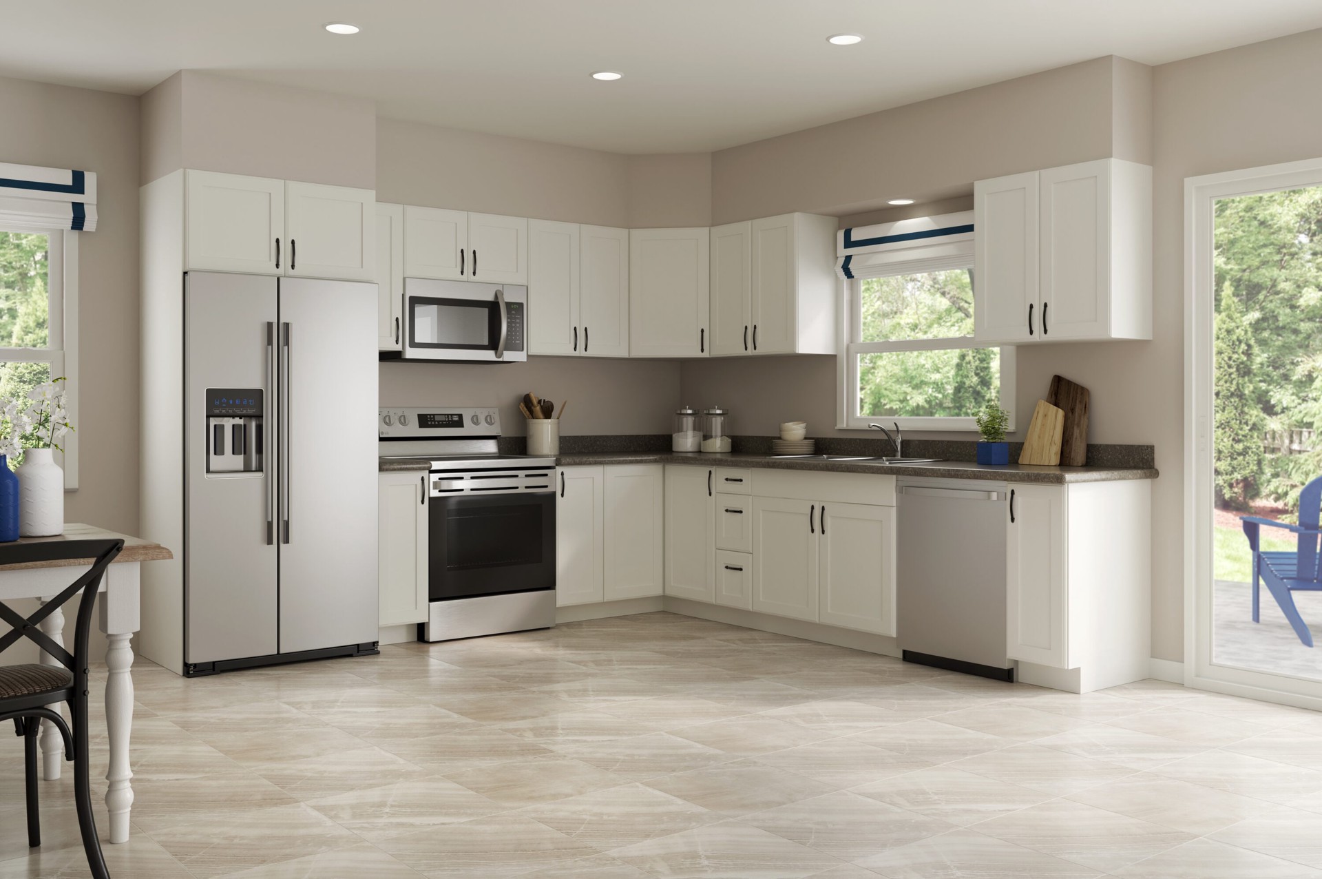 slide 3 of 6, Style Selections Sorrento Marble Marble look 4-mil x 18-in W x 18-in L Groutable Peel and Stick Luxury Vinyl Tile Flooring ( 2.25-sq ft Piece ), 1 ct