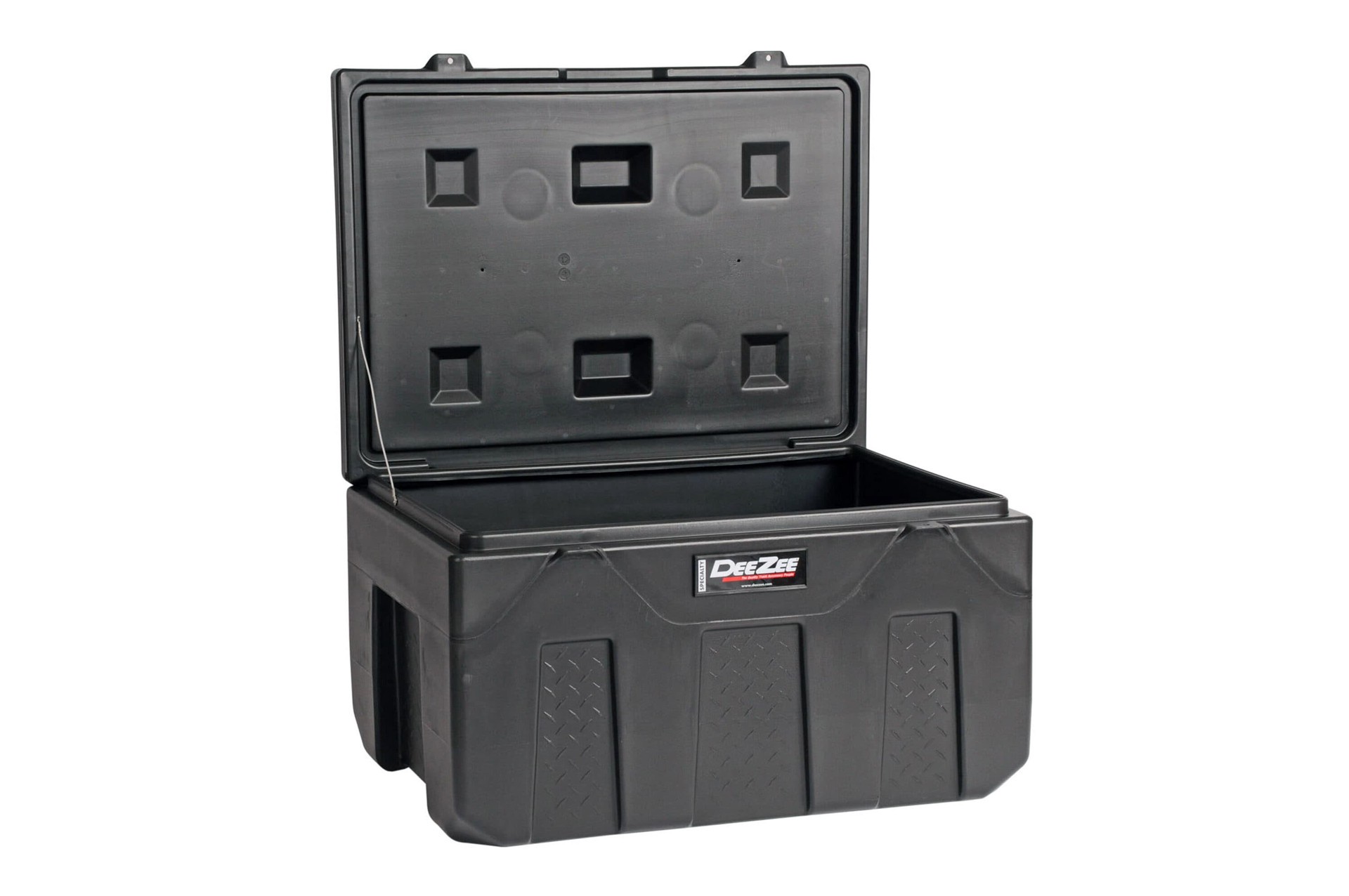 slide 2 of 6, DEE ZEE 37-in x 27-in x 17-in Black Plastic Chest Truck Tool Box, 1 ct
