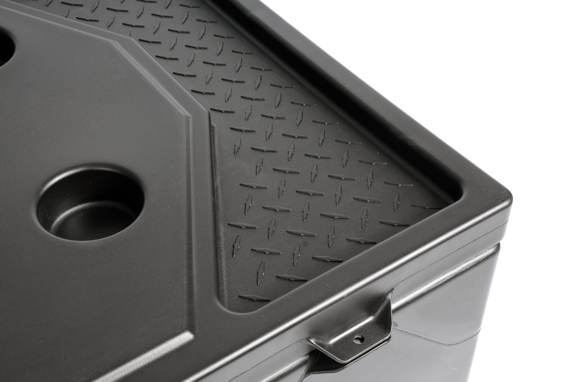 slide 3 of 6, DEE ZEE 37-in x 27-in x 17-in Black Plastic Chest Truck Tool Box, 1 ct