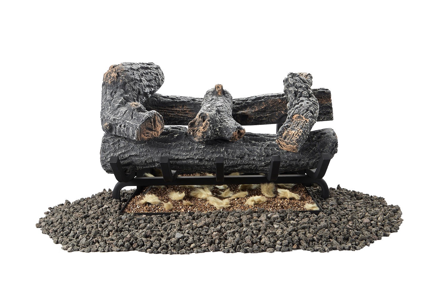 slide 5 of 6, Master Forge 18-in 45000 -BTU Natural gas Dual -Burner Vented Gas Fireplace Logs, 1 ct