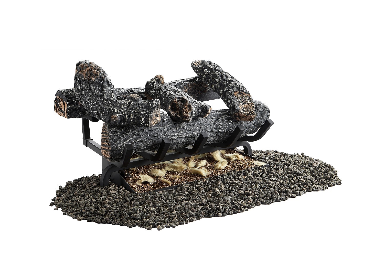 slide 6 of 6, Master Forge 18-in 45000 -BTU Natural gas Dual -Burner Vented Gas Fireplace Logs, 1 ct