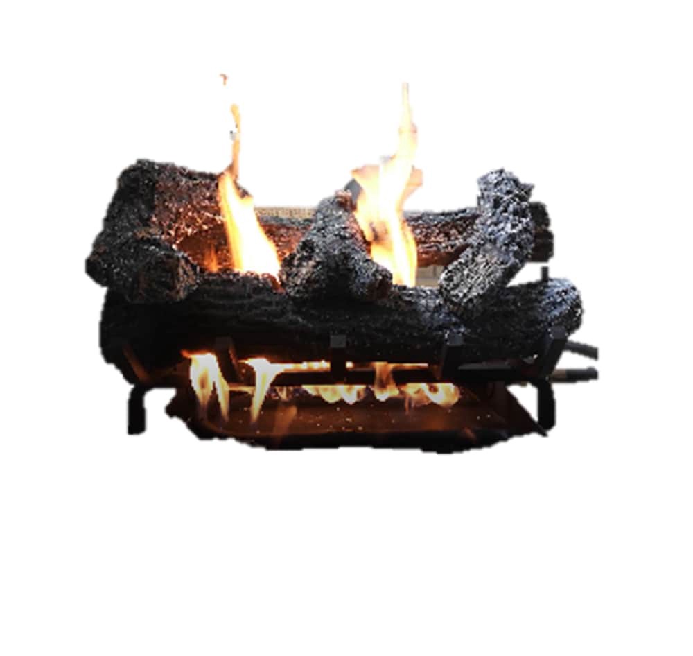 slide 1 of 6, Master Forge 18-in 45000 -BTU Natural gas Dual -Burner Vented Gas Fireplace Logs, 1 ct
