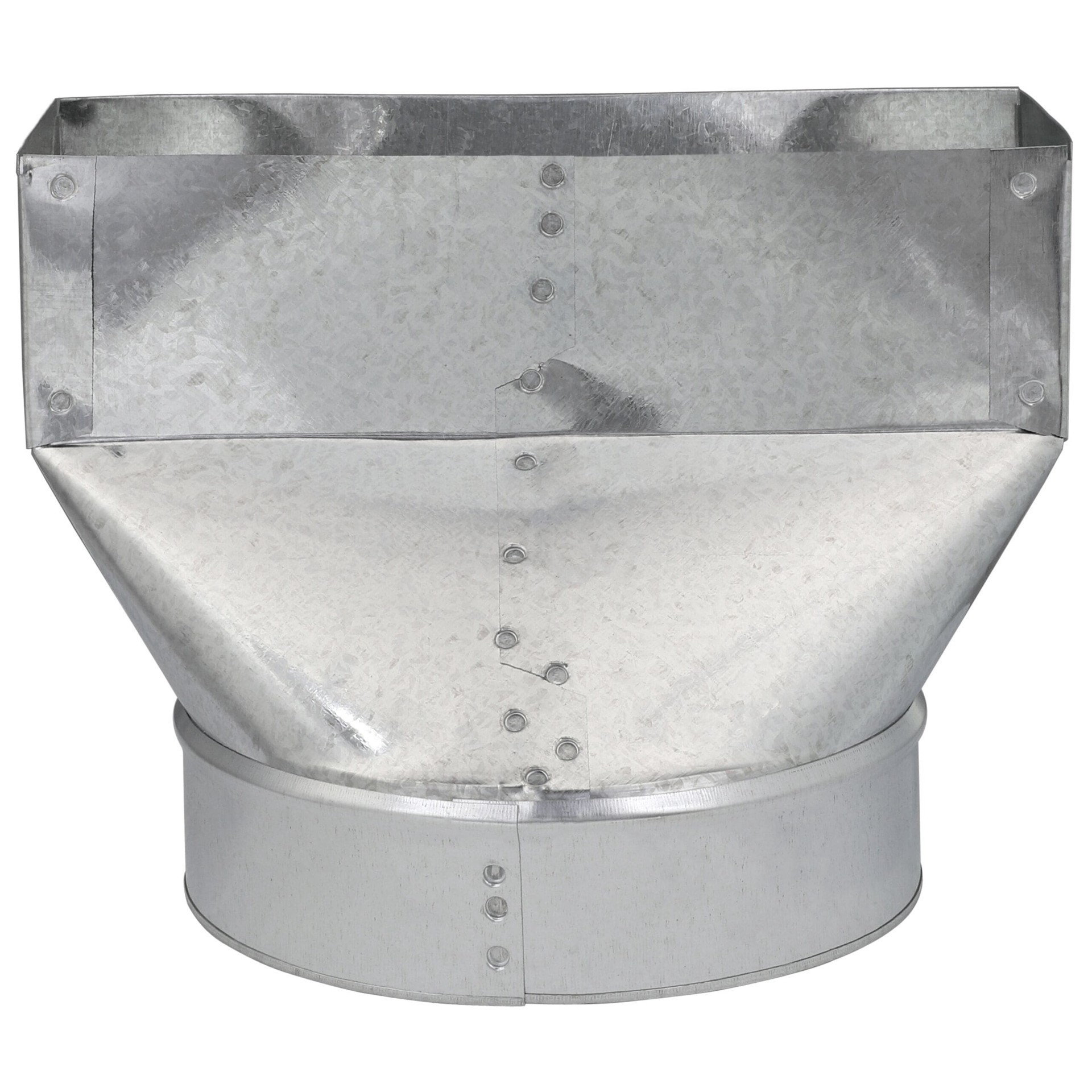 slide 2 of 6, IMPERIAL 7-in 30 Gauge Galvanized steel Round Straight stack Duct boot, 1 ct