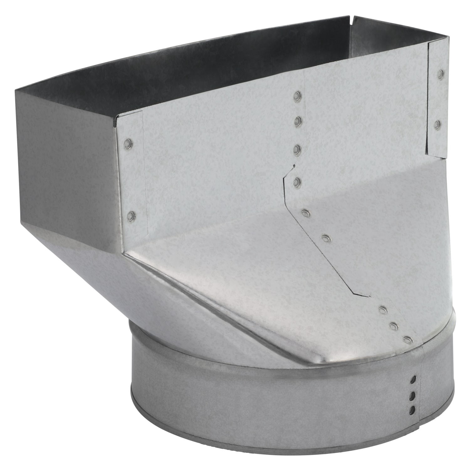 slide 6 of 6, IMPERIAL 7-in 30 Gauge Galvanized steel Round Straight stack Duct boot, 1 ct