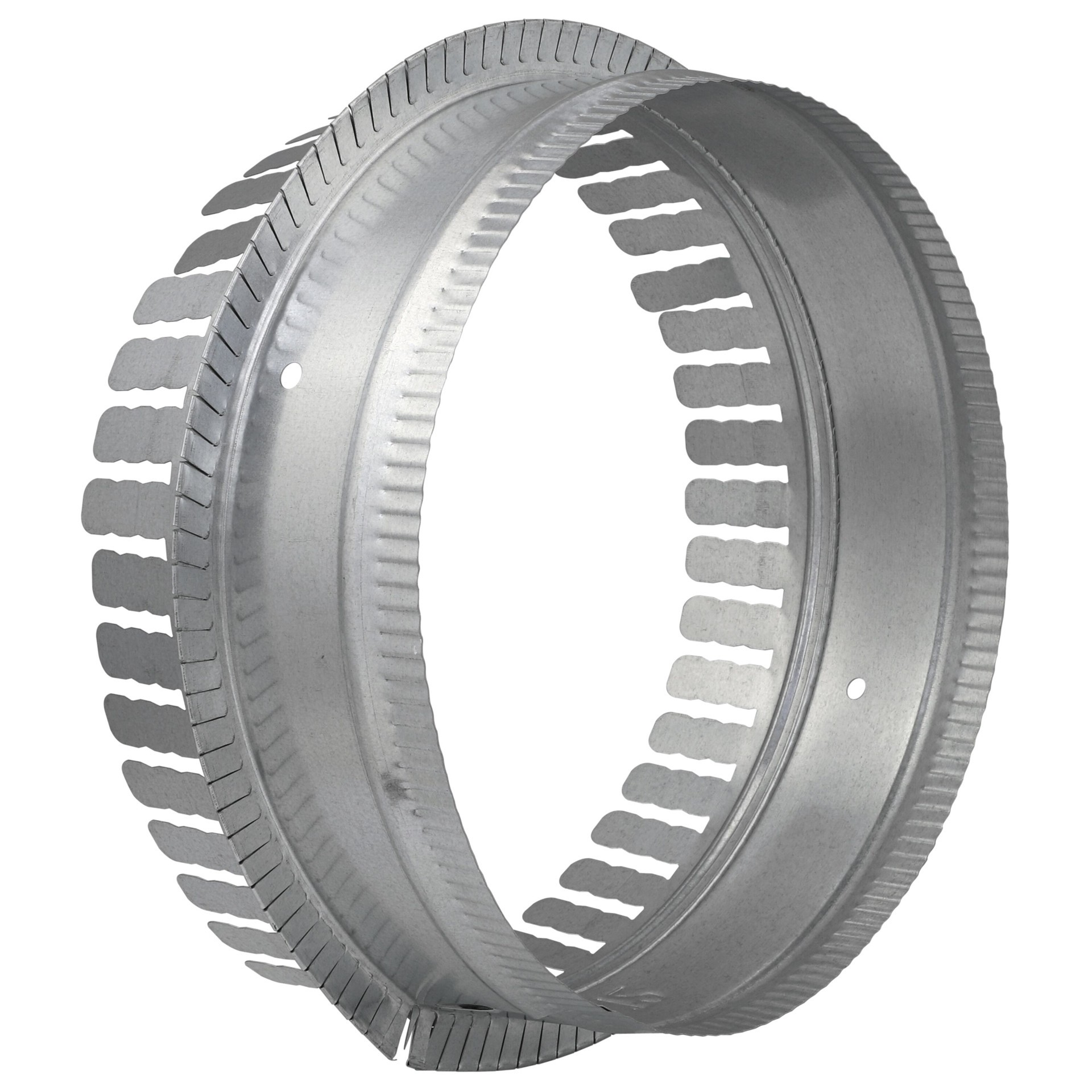 slide 2 of 6, IMPERIAL 14-in 30 Gauge Galvanized steel Round Ductboard Duct starting collar, 1 ct