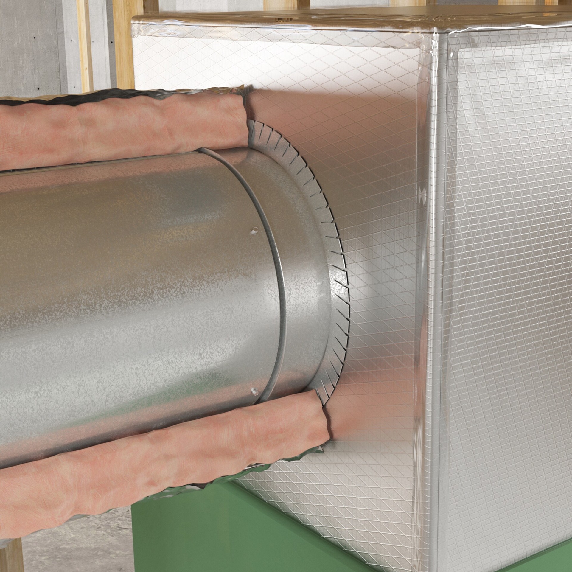 slide 3 of 6, IMPERIAL 14-in 30 Gauge Galvanized steel Round Ductboard Duct starting collar, 1 ct