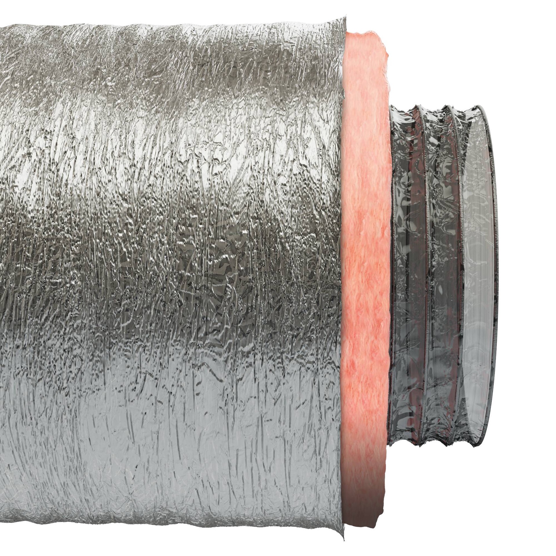 slide 2 of 6, IMPERIAL 5-in x 25.0-ft Polyester Insulated Flexible Duct 8 - R, 1 ct