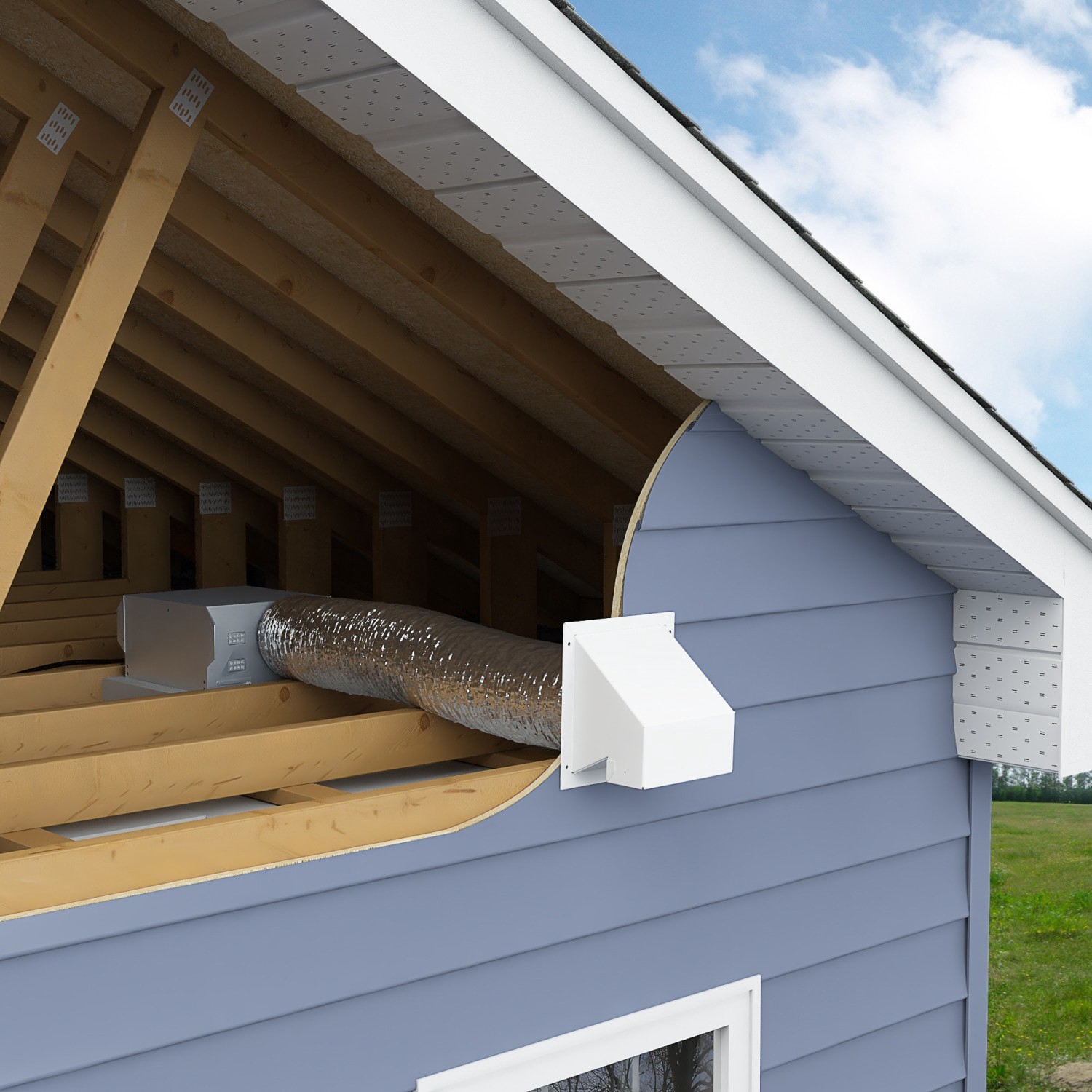 slide 5 of 6, IMPERIAL 5-in x 25.0-ft Polyester Insulated Flexible Duct 8 - R, 1 ct