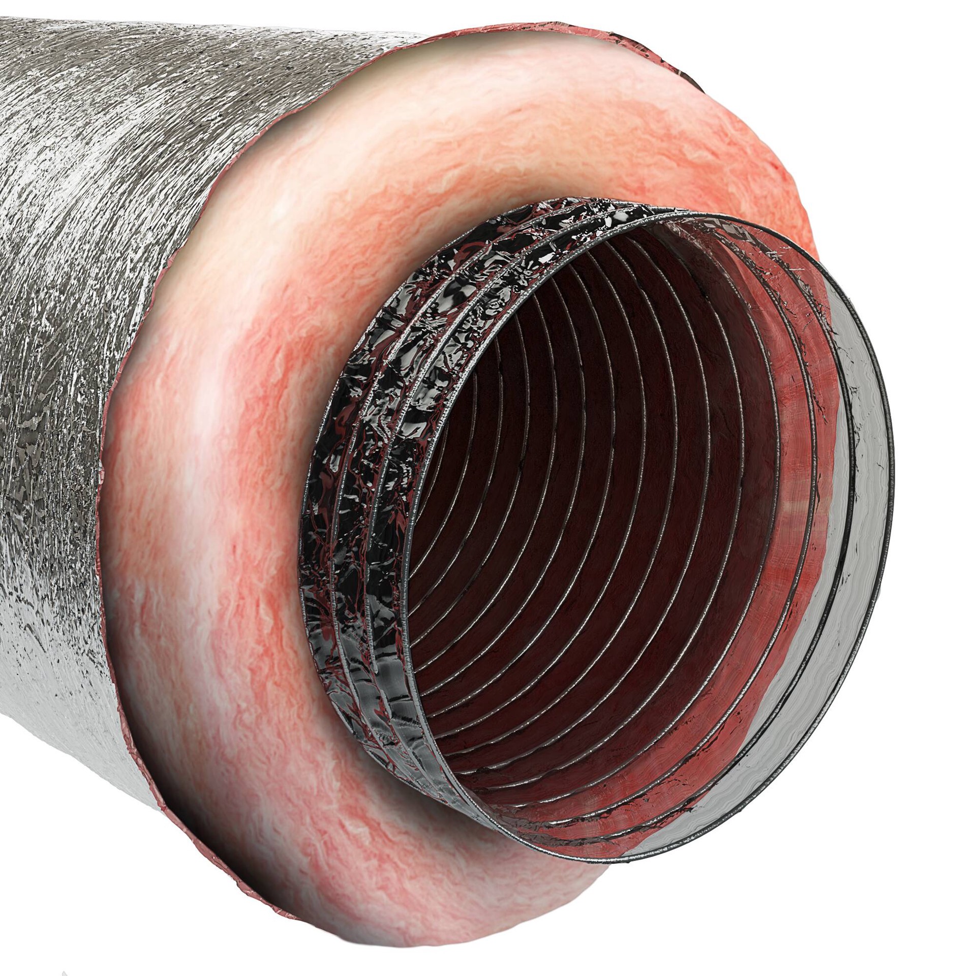 slide 1 of 6, IMPERIAL 5-in x 25.0-ft Polyester Insulated Flexible Duct 8 - R, 1 ct