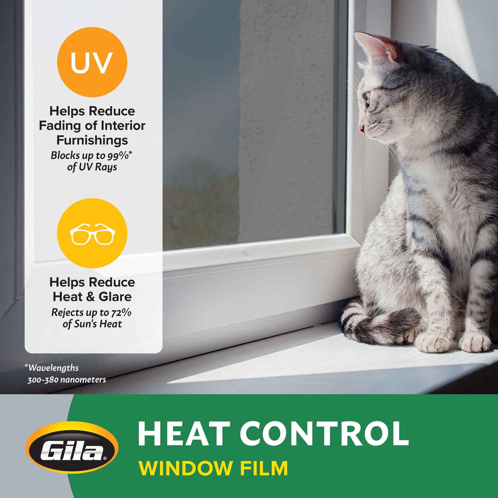 slide 2 of 6, GILA 36-in x 180-in Titanium Heat-control Window Film, 1 ct