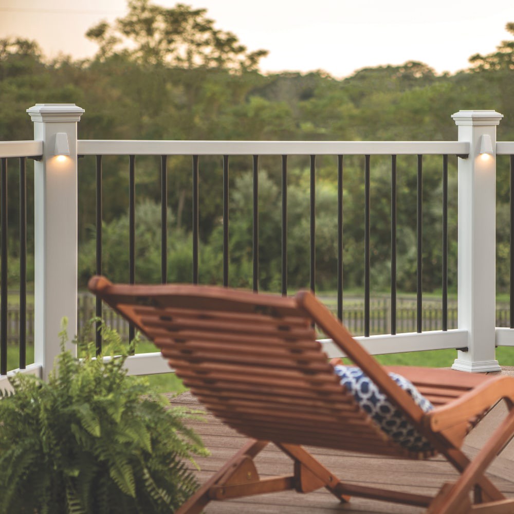 slide 3 of 6, Trex 4-in x 4-in x 4-1/2-ft Classic White Composite Deck Post sleeve, 1 ct