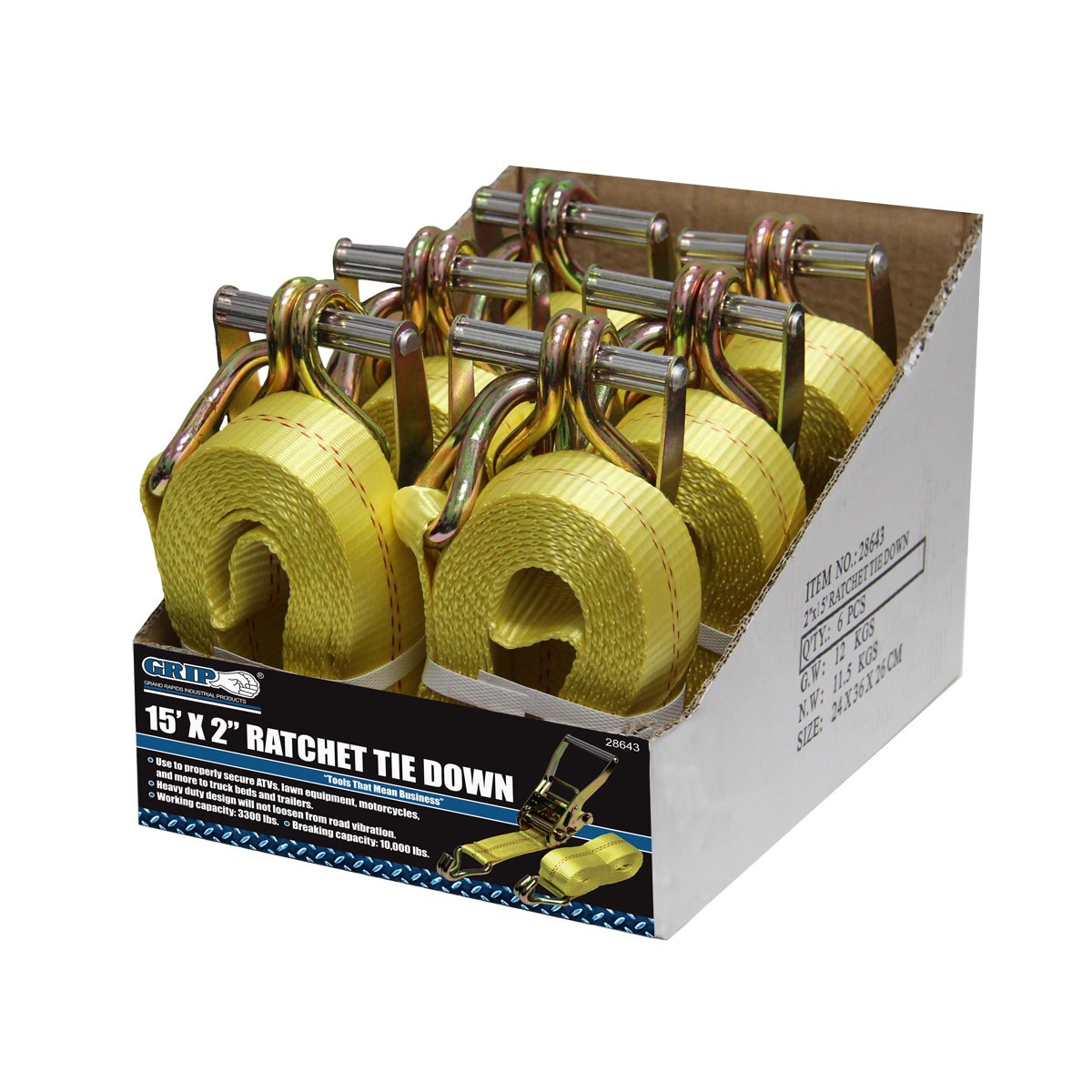 slide 5 of 5, Grip-on Tools GRIP Ratchet Tie Down Steel Adapter, 1 ct