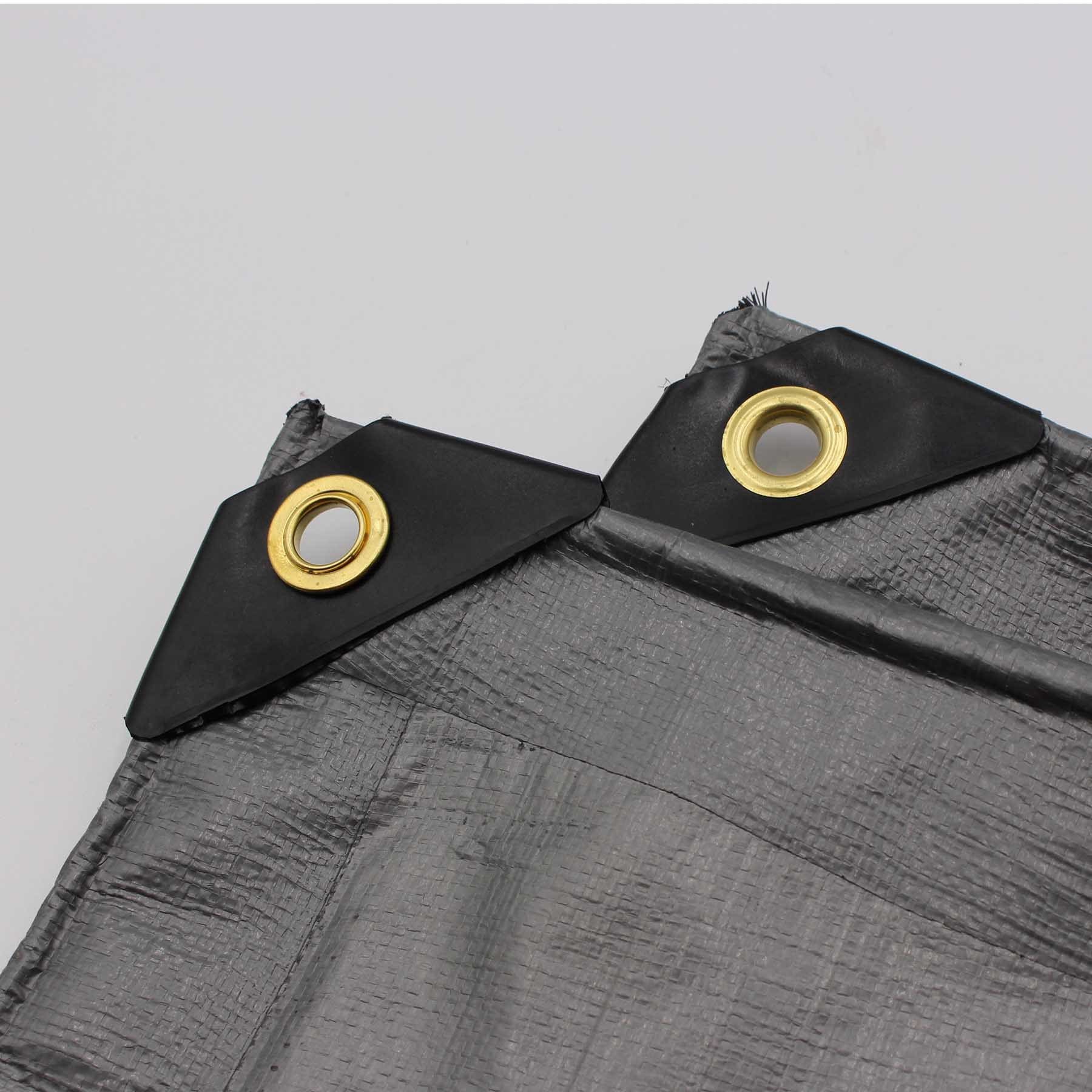 slide 2 of 4, Grip-on Tools 5-ft x 7-ft Gray Water resistant Standard Polyethylene 14-mil Tarp, 1 ct