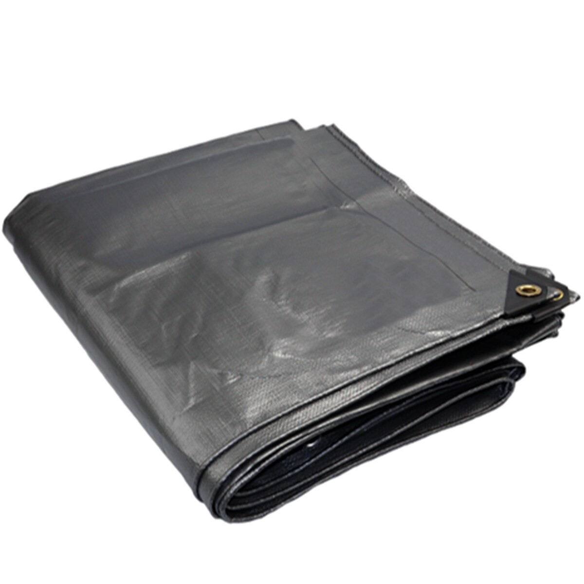 slide 3 of 4, Grip-on Tools 5-ft x 7-ft Gray Water resistant Standard Polyethylene 14-mil Tarp, 1 ct