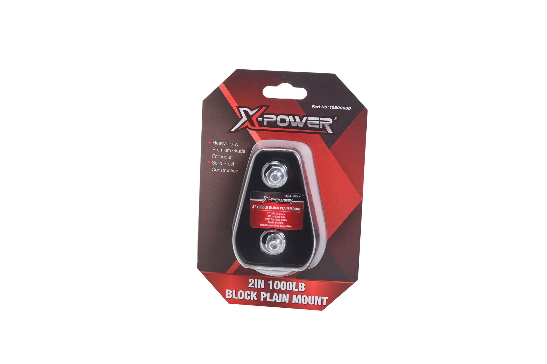 slide 4 of 4, X-POWER Heavy-duty Steel Block, 2in, 1000-lb Capacity, Premium Grade, Powder Coated Finish, 1 ct