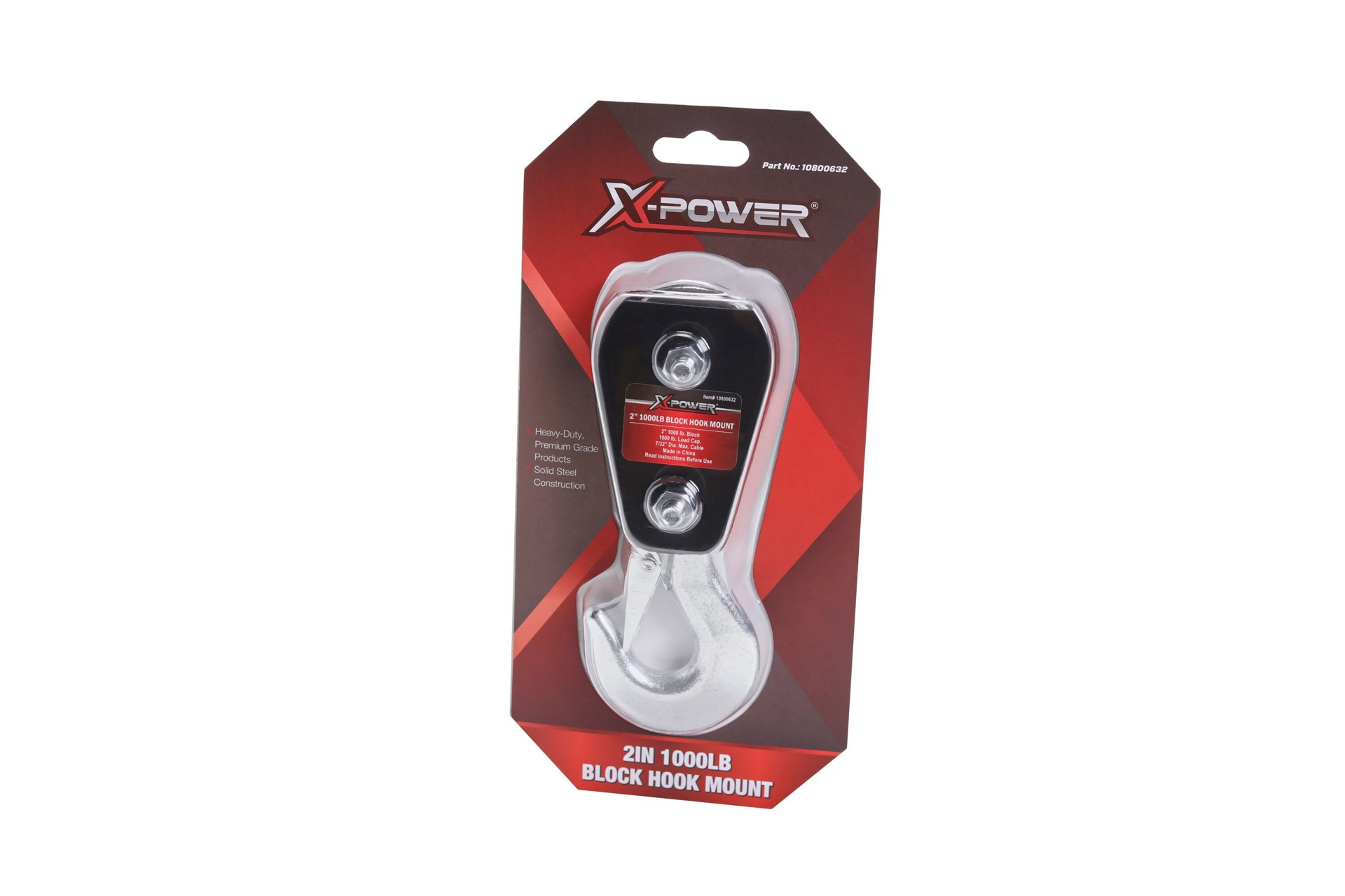 slide 4 of 4, X-POWER Heavy-duty Steel Block, 2in, 1000-lb Capacity, Premium Grade, Powder Coated Finish, 1 ct