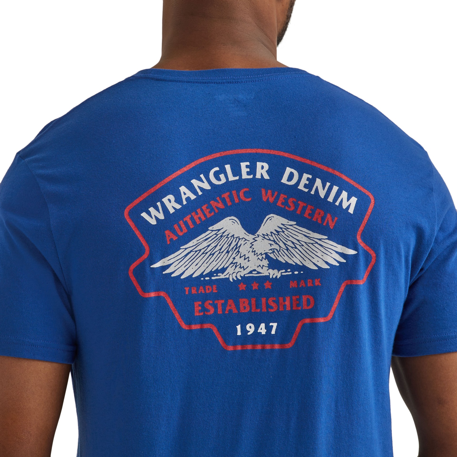 slide 2 of 4, Wrangler Graphic T-Shirt Men's Blue Light weight Knit Short sleeve Graphic T-shirt ( XL ), 1 ct