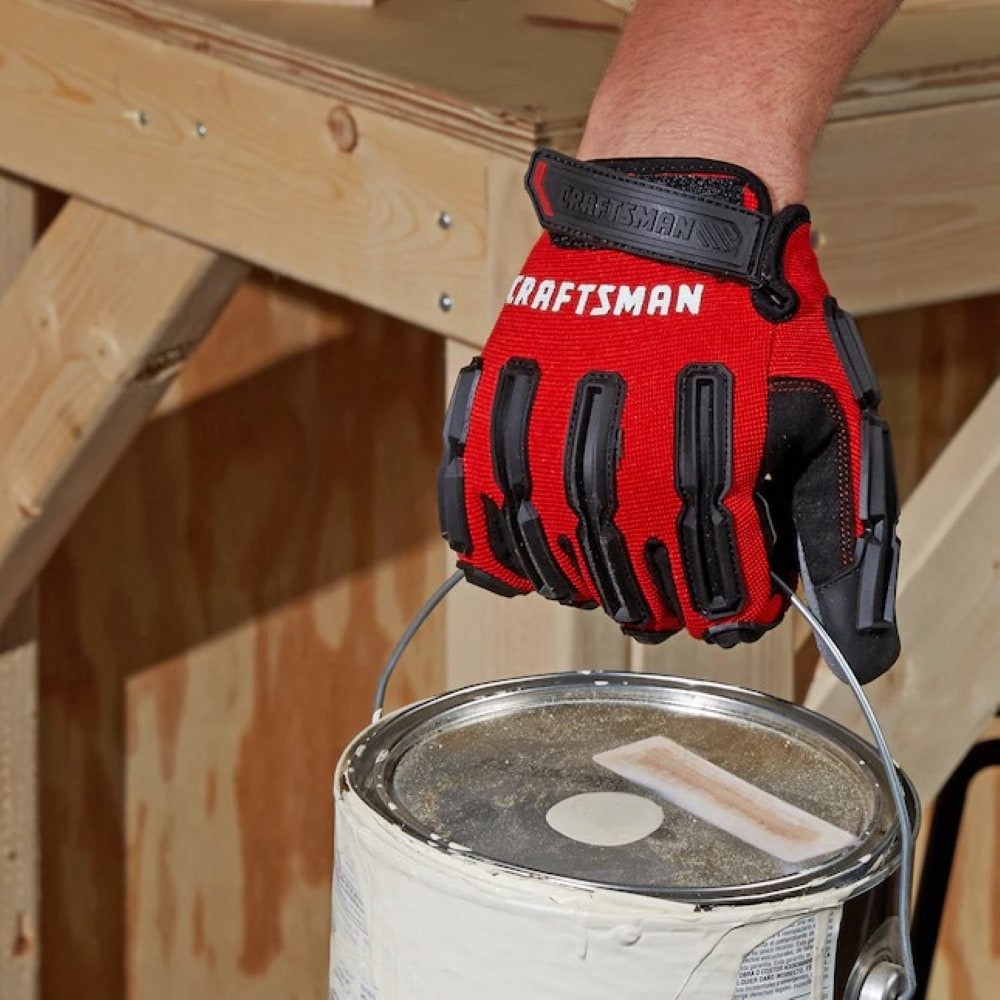 slide 4 of 6, CRAFTSMAN X-large Red Polyester Mechanical repair Gloves 1 -Pairs, 1 ct