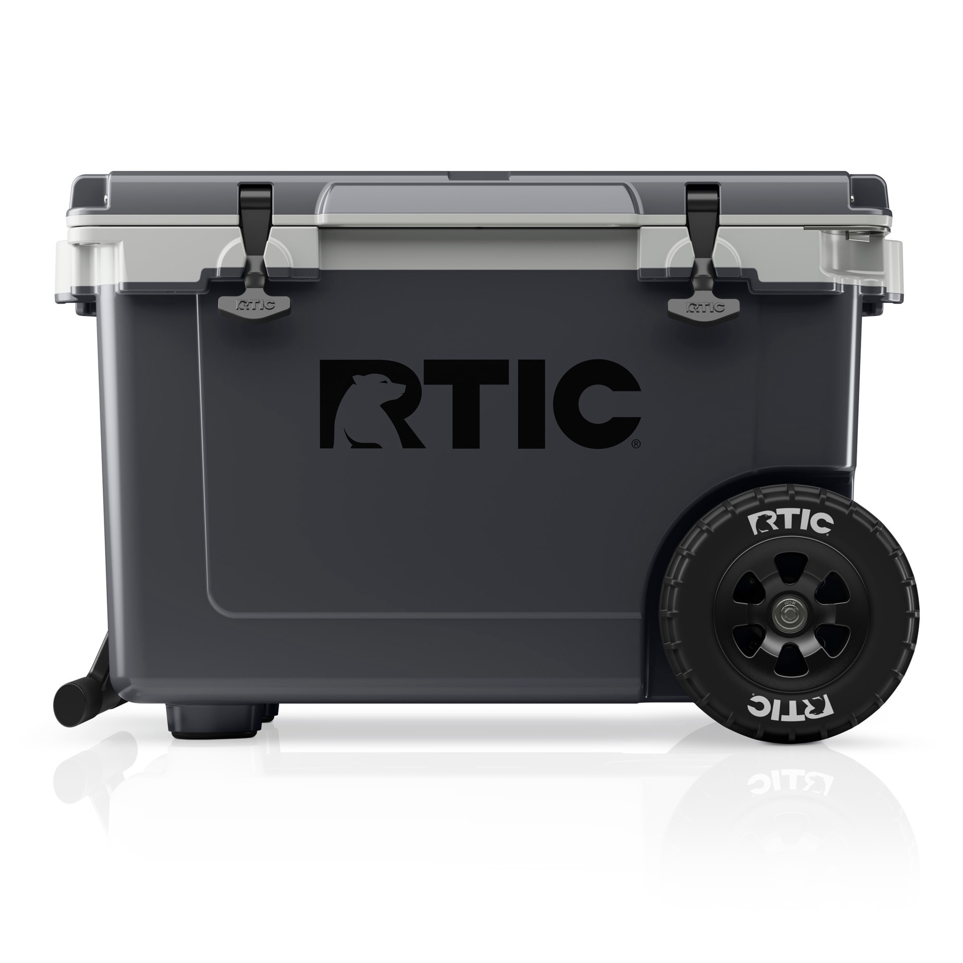slide 2 of 6, RTIC Outdoors Wheeled Ultra Dark Grey / Cool Grey 52-Quart Wheeled Insulated Chest Cooler, 1 ct