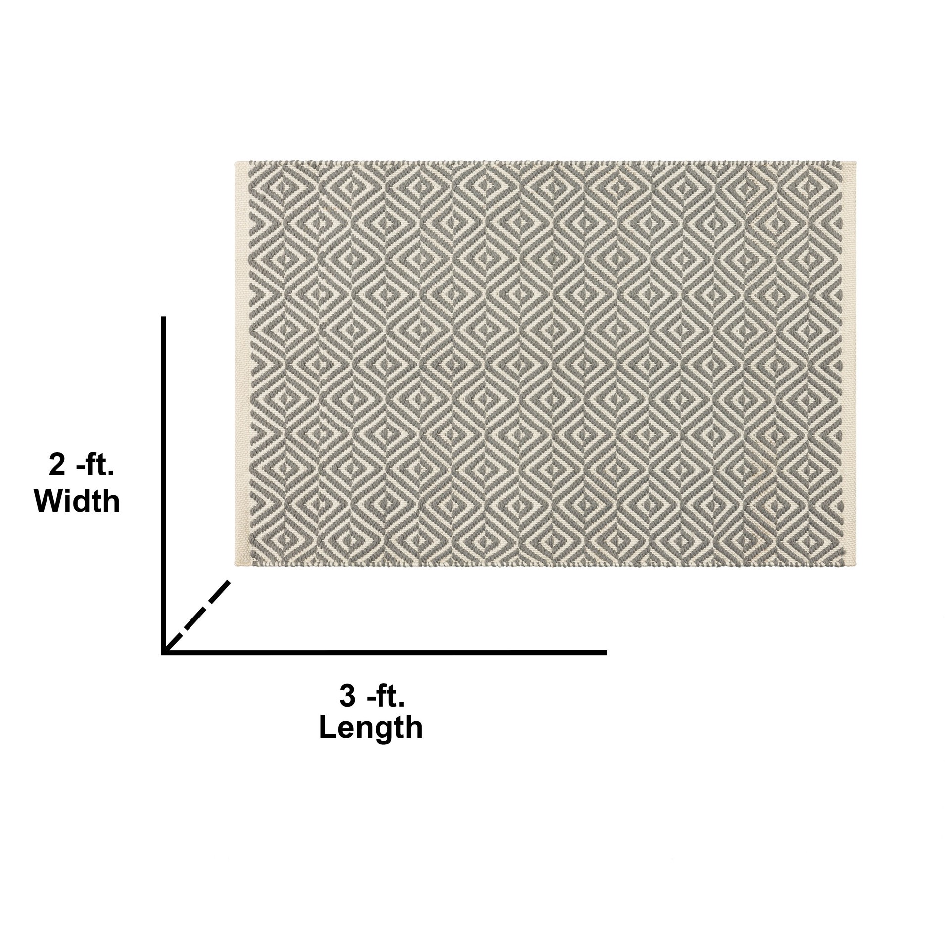 slide 4 of 6, Style Selections Aztec 2 x 3 (ft) Polypropylene Grey Rectangular Indoor Solid Area rug, 1 ct