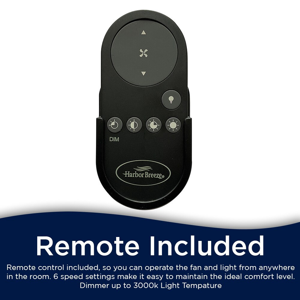 slide 6 of 6, Harbor Breeze Vanderbrook 26-in Black and Walnut with Matte Black Blades Integrated LED Fandelier Ceiling Fan With Light 5 -Blade, 1 ct