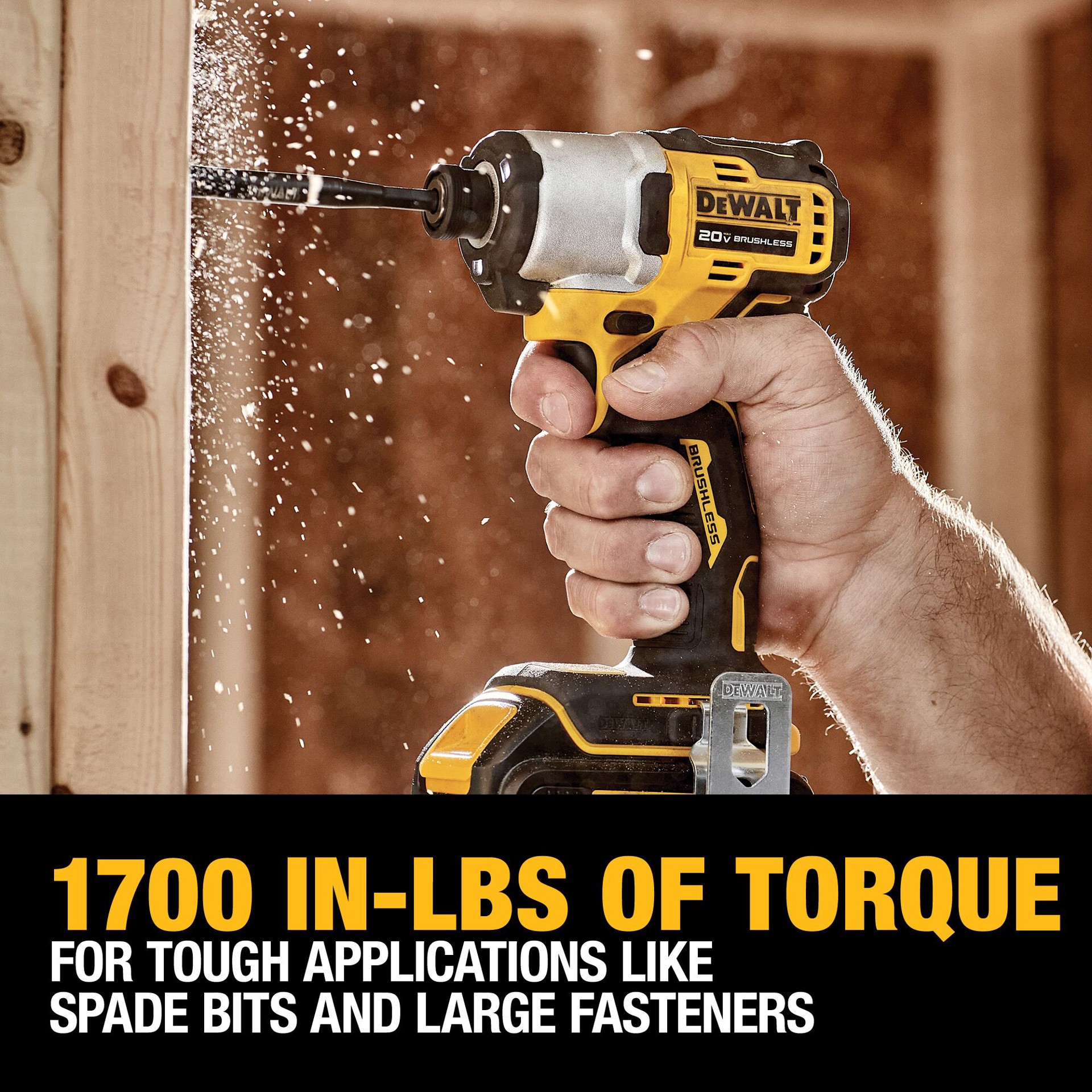 slide 3 of 6, DEWALT 20-volt max 1/4-in Brushless Cordless Impact Driver (Battery Included and Charger Included ), 1 ct