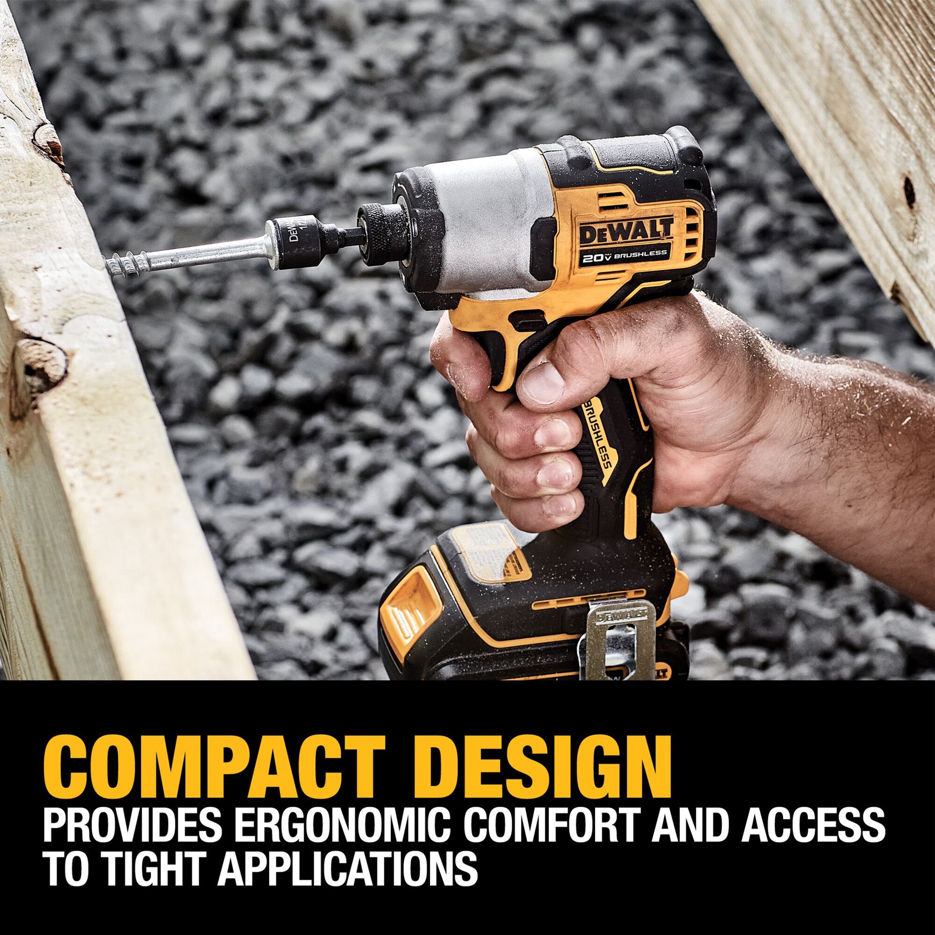 slide 4 of 6, DEWALT 20-volt max 1/4-in Brushless Cordless Impact Driver (Battery Included and Charger Included ), 1 ct