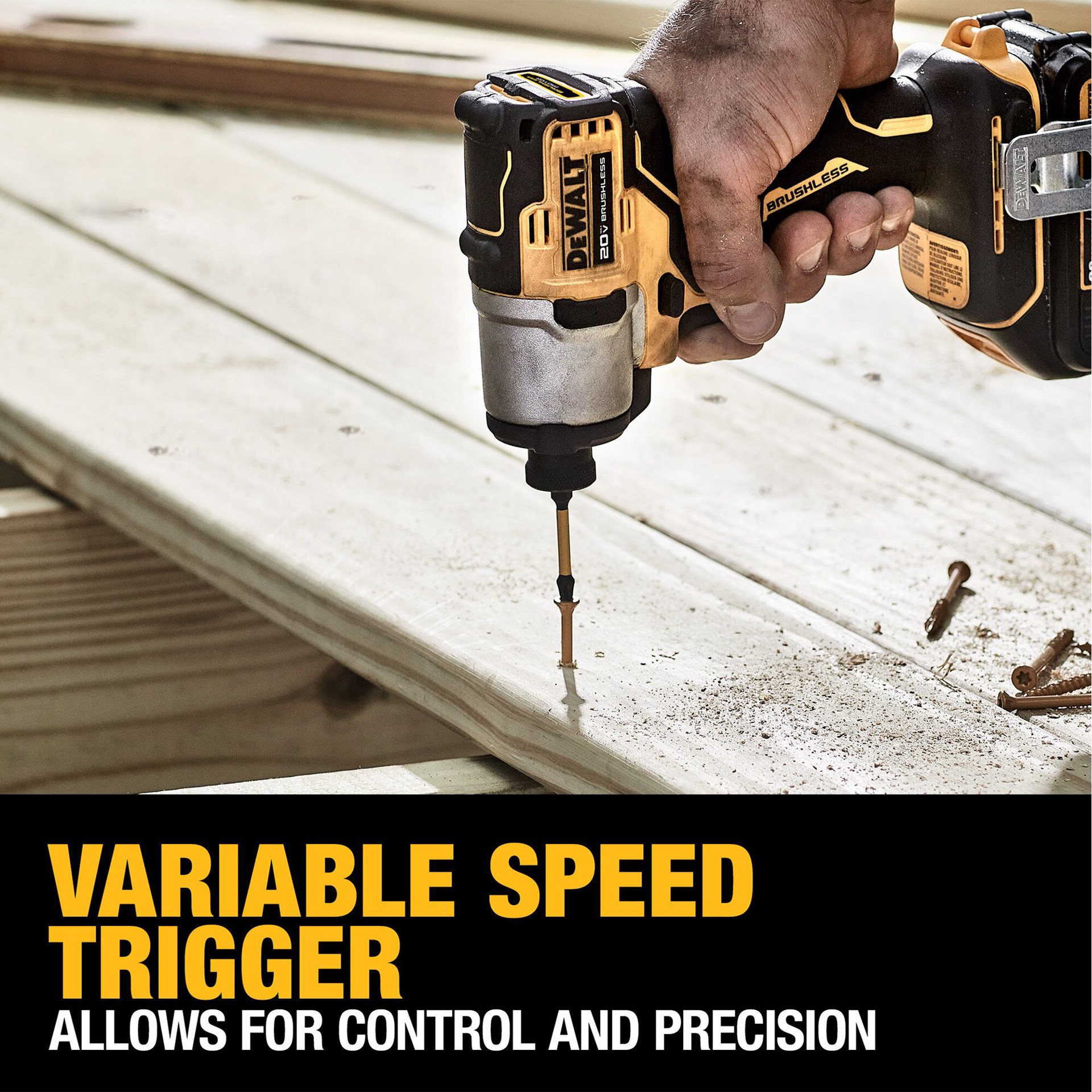 slide 5 of 6, DEWALT 20-volt max 1/4-in Brushless Cordless Impact Driver (Battery Included and Charger Included ), 1 ct