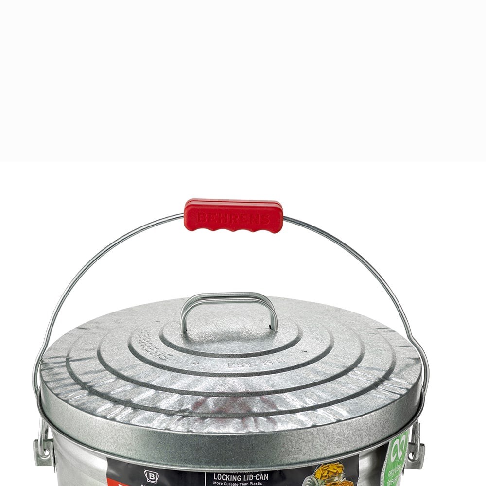 slide 3 of 6, Behrens 10 Gallon Silver Steel Indoor/Outdoor Kitchen Detached Lid Trash Can, 1 ct