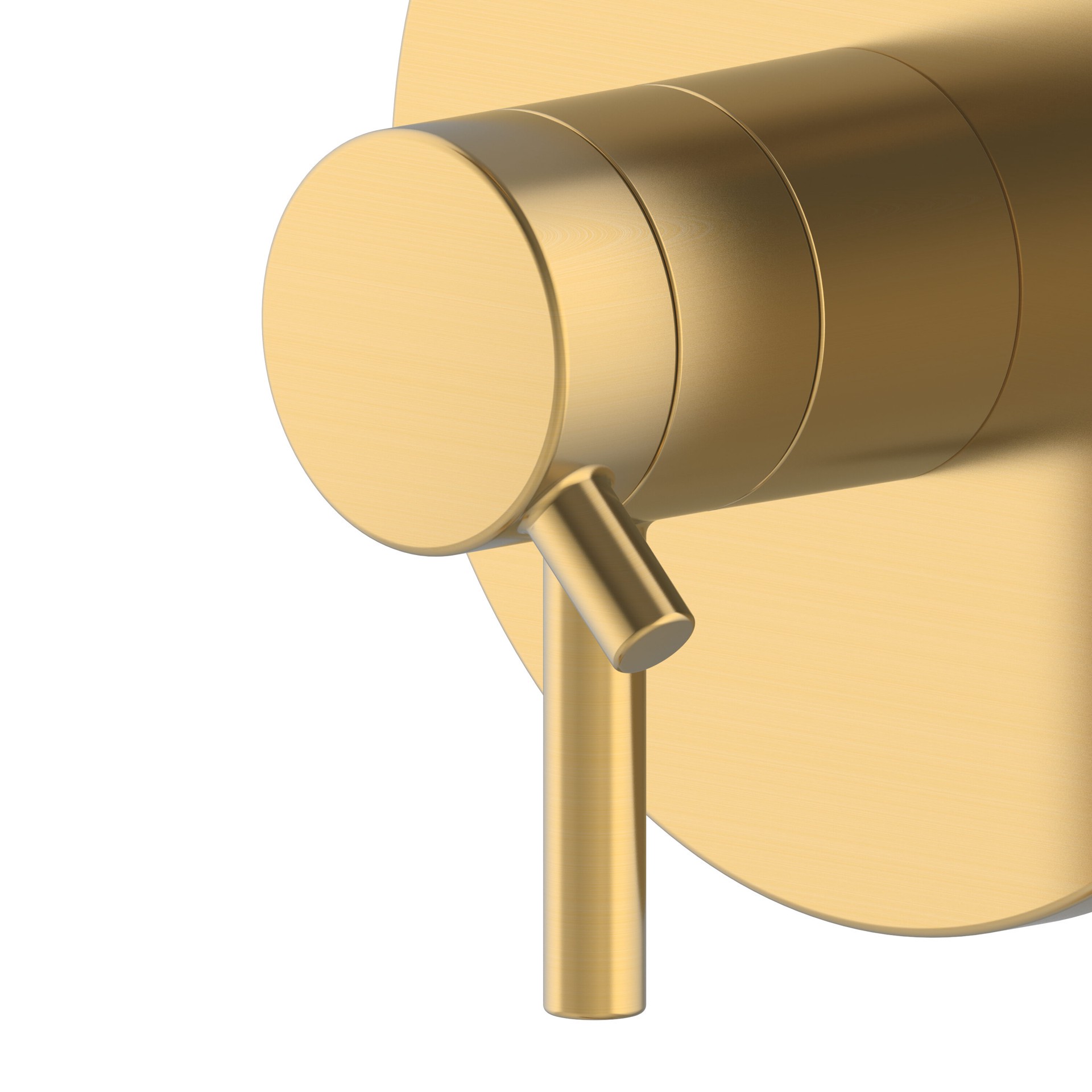 slide 6 of 6, allen + roth Harlow Brushed Gold 2-handle 6-in Round Bathtub and shower Faucet with Valve (Single Function), 1 ct