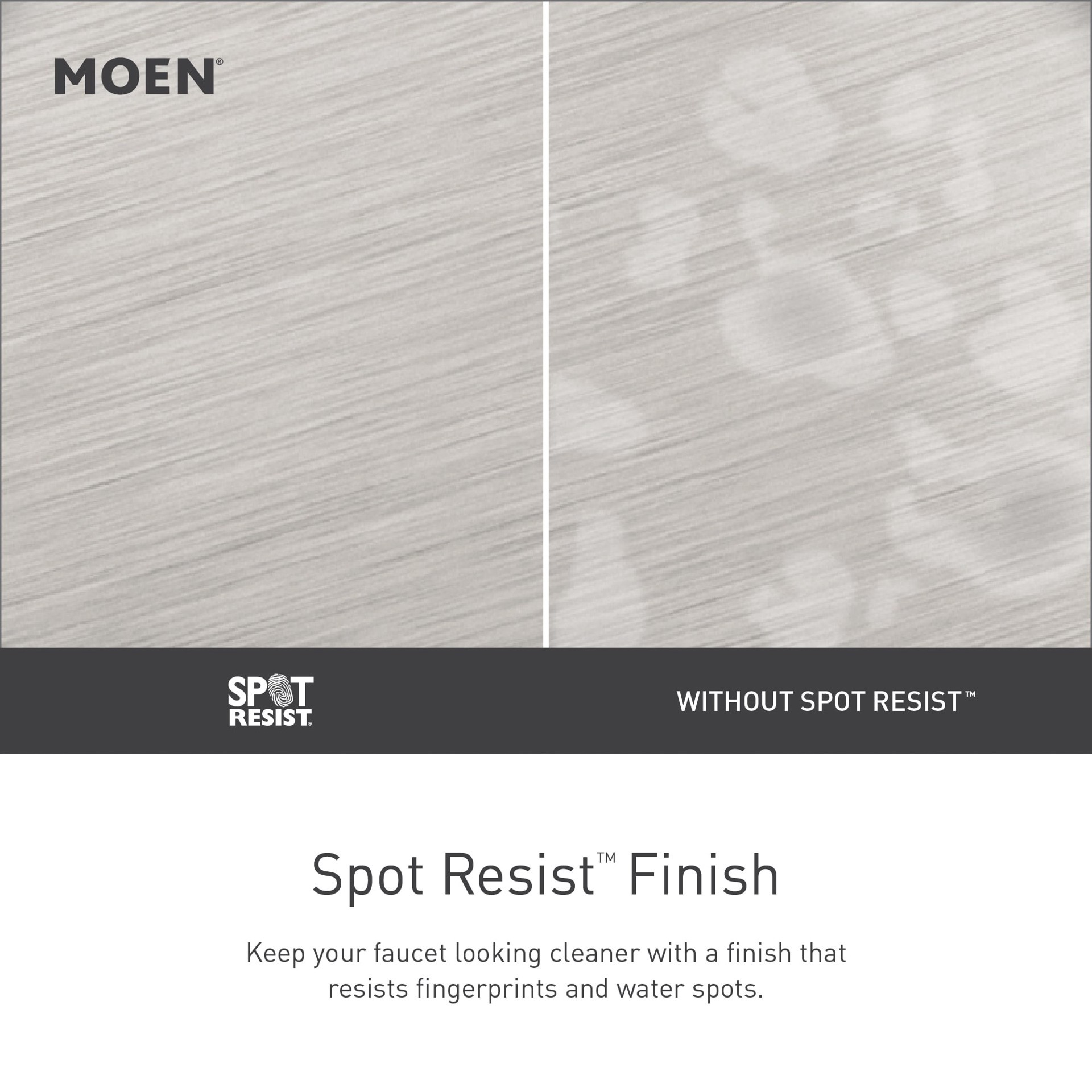 slide 4 of 6, Moen Attune 8.0 -Spray Spot Resist Brushed Nickel 3.88-in Round Fixed Shower Head 1.75 GPM, 1 ct